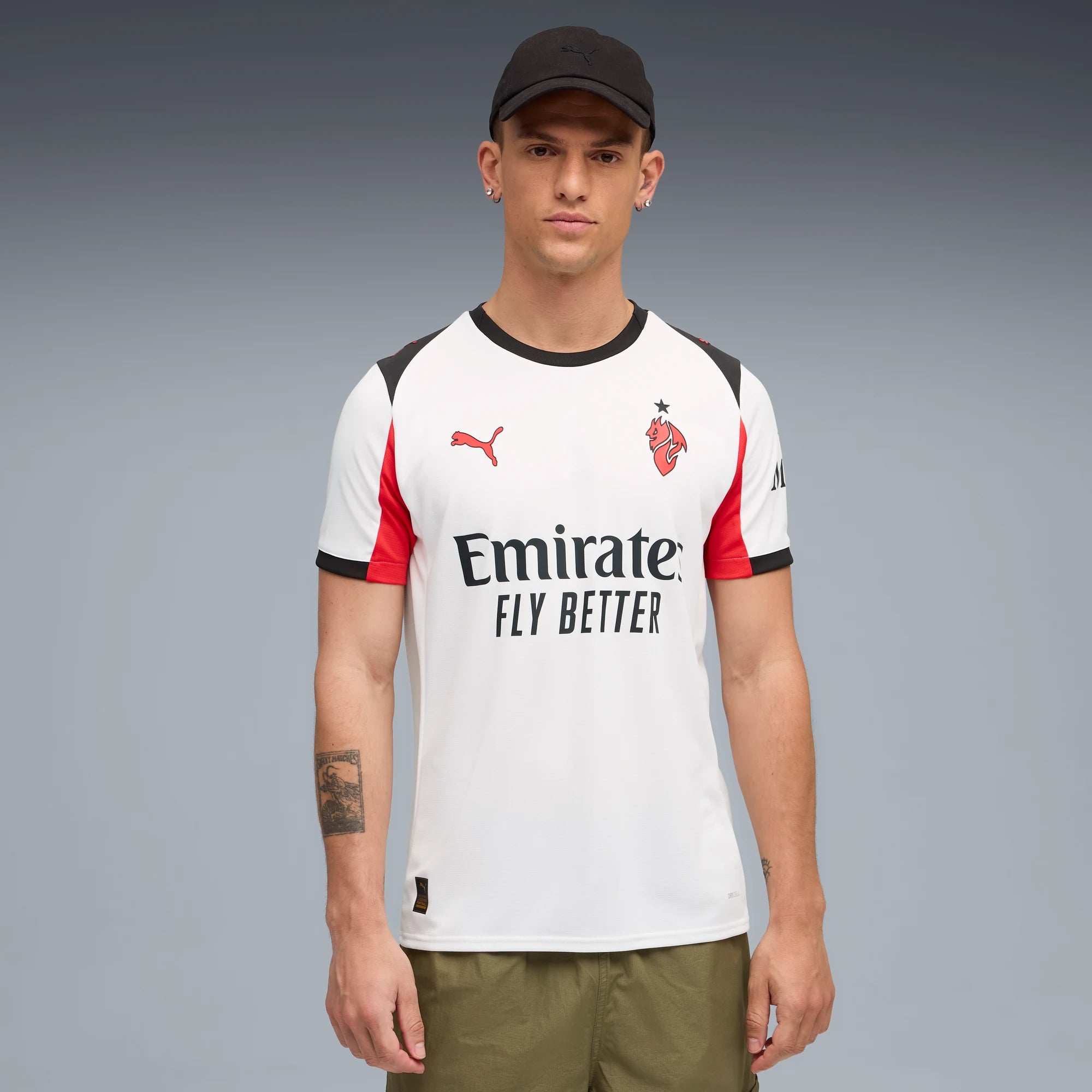 Puma 2025-26 AC Milan Men's Stadium Away Soccer Jersey (Model - Front)