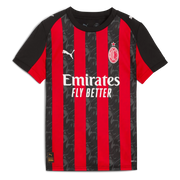 Puma 2025-26 AC Milan Youth Stadium Home Soccer Jersey (Front)