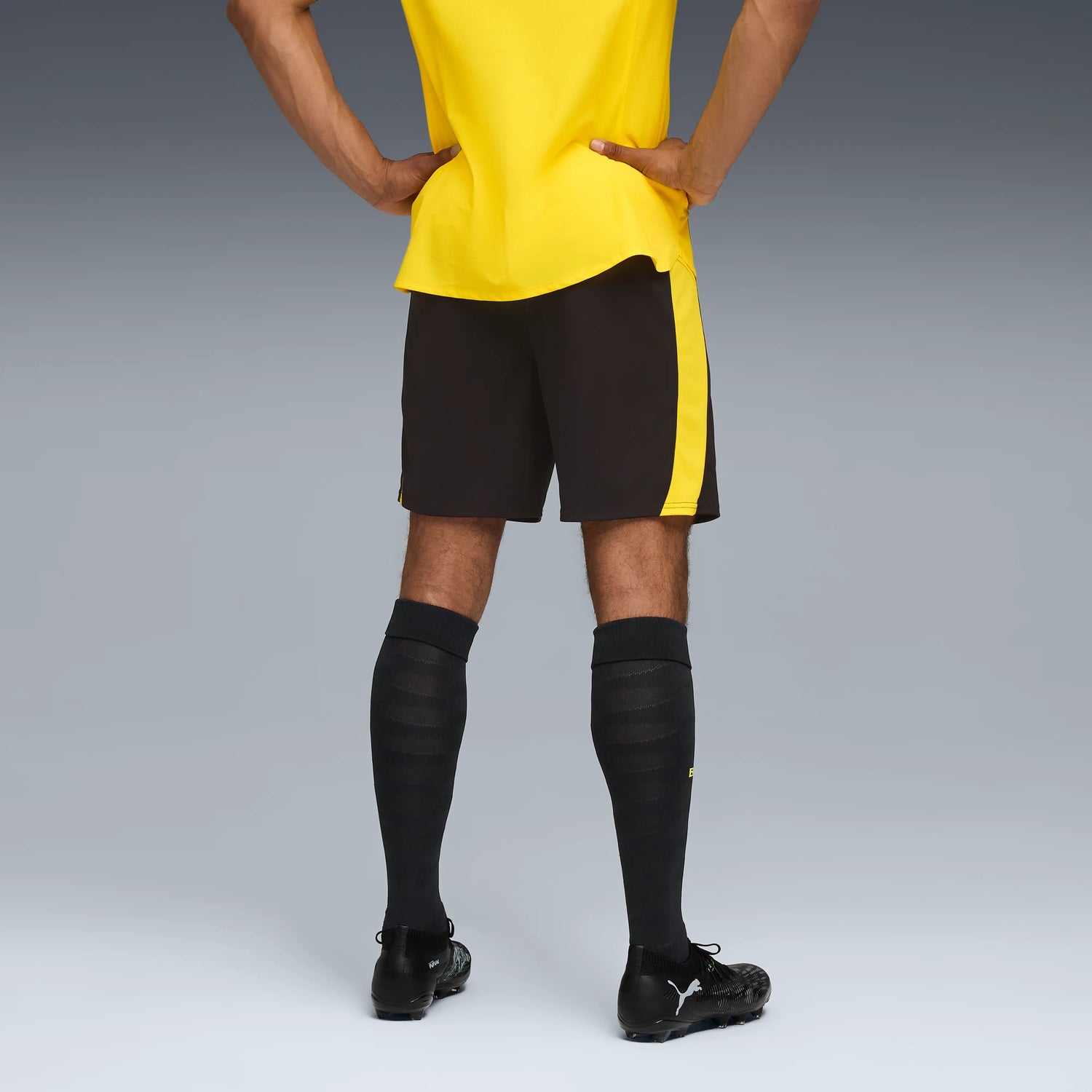 Puma 2025-26 Borussia Dortmund Men's Stadium Blocking Shorts (Model - Back)