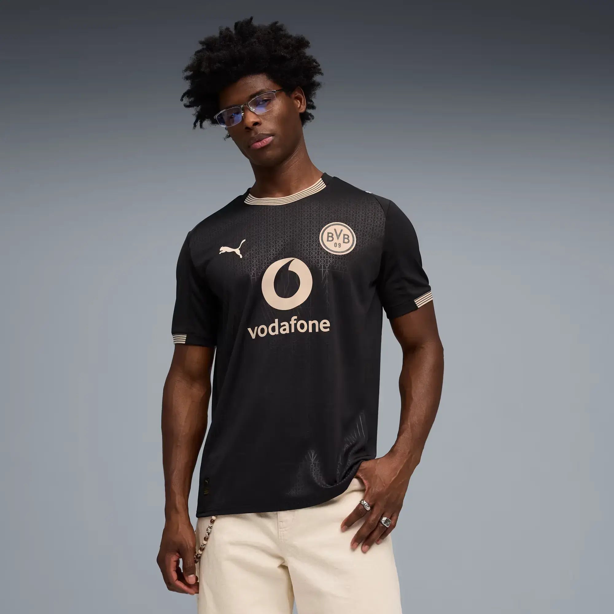 Puma 2025-26 Borussia Dortmund Men's Stadium Special Edition Soccer Jersey (Model - Front)