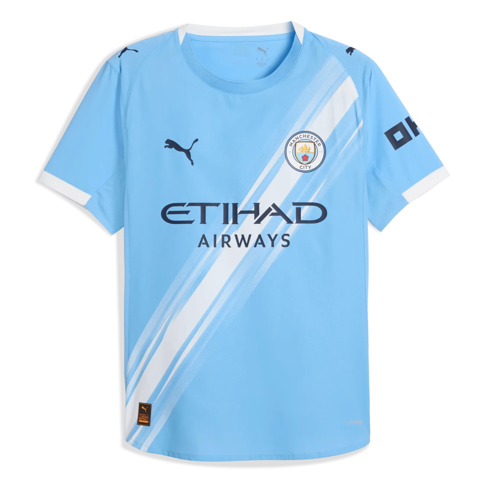 Puma 2025-26 Manchester City Men's Authentic Home Soccer Jersey (Front)