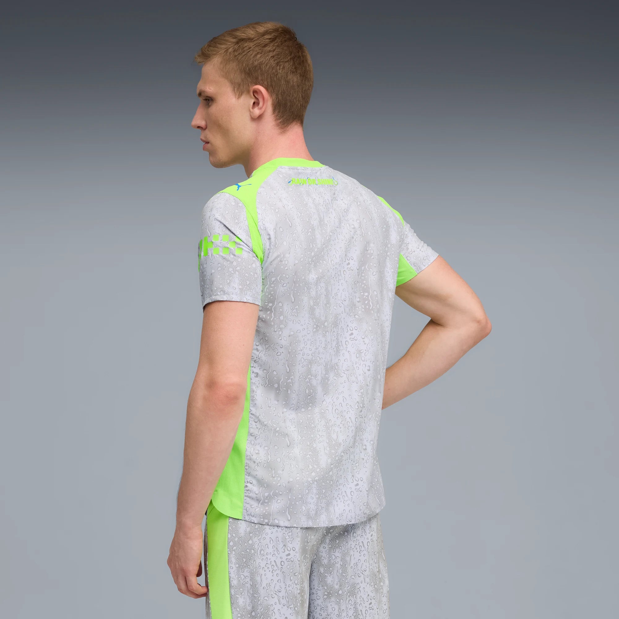 Puma 2025-26 Manchester City Men's Authentic Third Soccer Jersey (Model - Back)