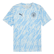 Puma 2025-26 Manchester City Men's Pre-Match Soccer Jersey Silver Sky (Front)