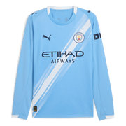 Puma 2025-26 Manchester City Men's Stadium Home Long-Sleeve Soccer Jersey (Front)