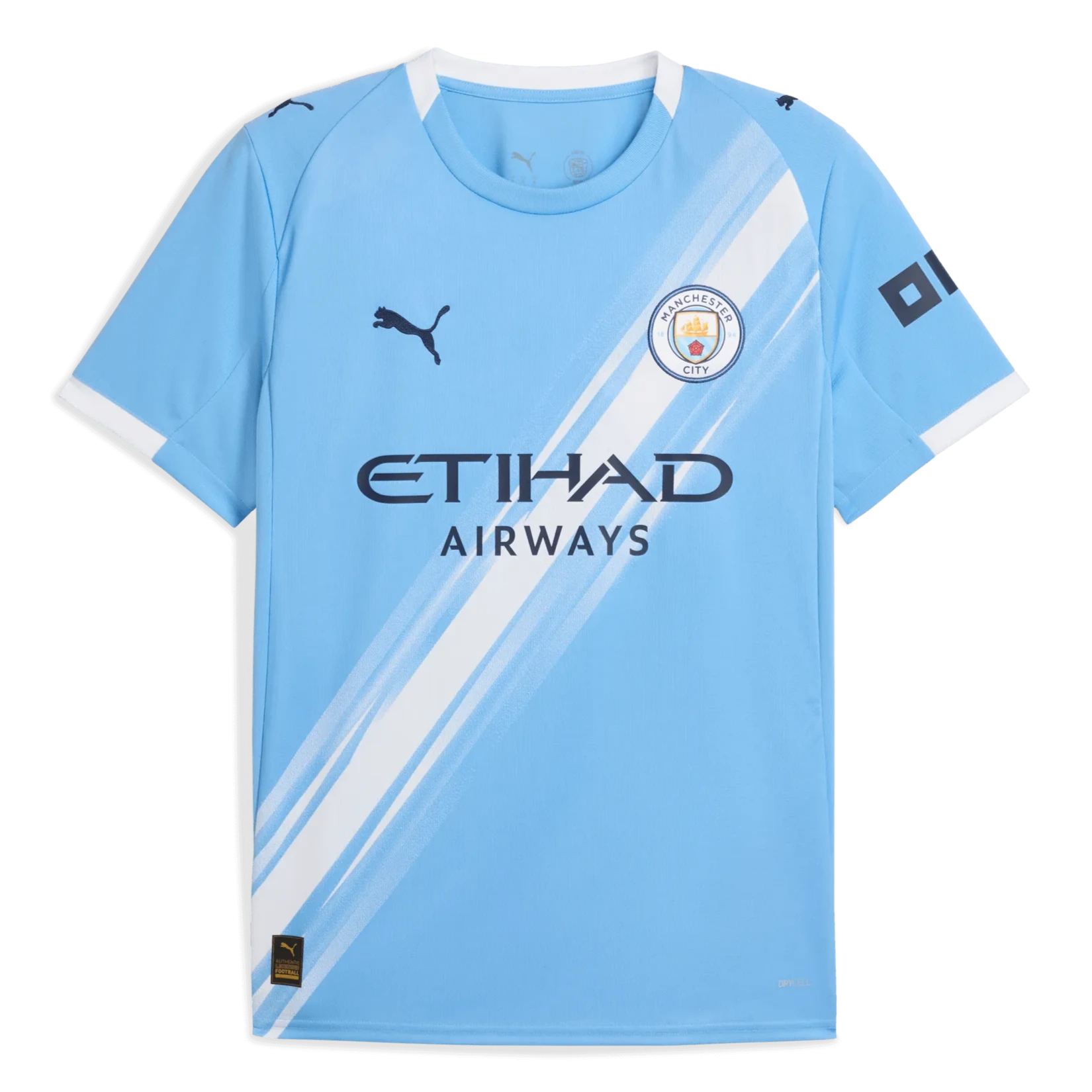 Puma 2025-26 Manchester City Men's Stadium Home Soccer Jersey (Front)