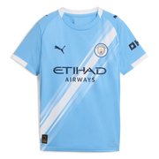 Puma 2025-26 Manchester City Youth Stadium Home Soccer Jersey (Front)