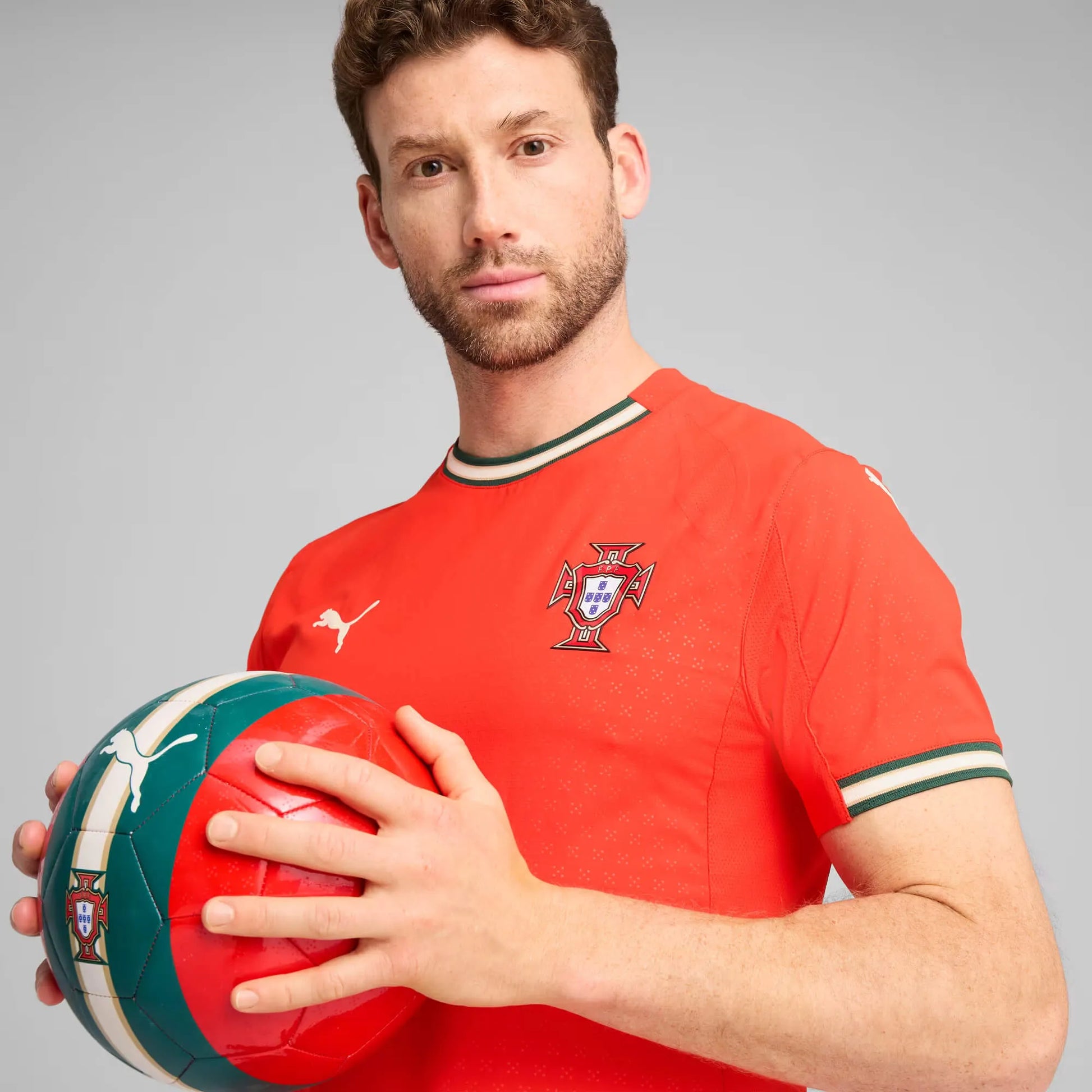 Puma 2025-26 Portugal Men's Authentic Home Jersey (Detail 1)