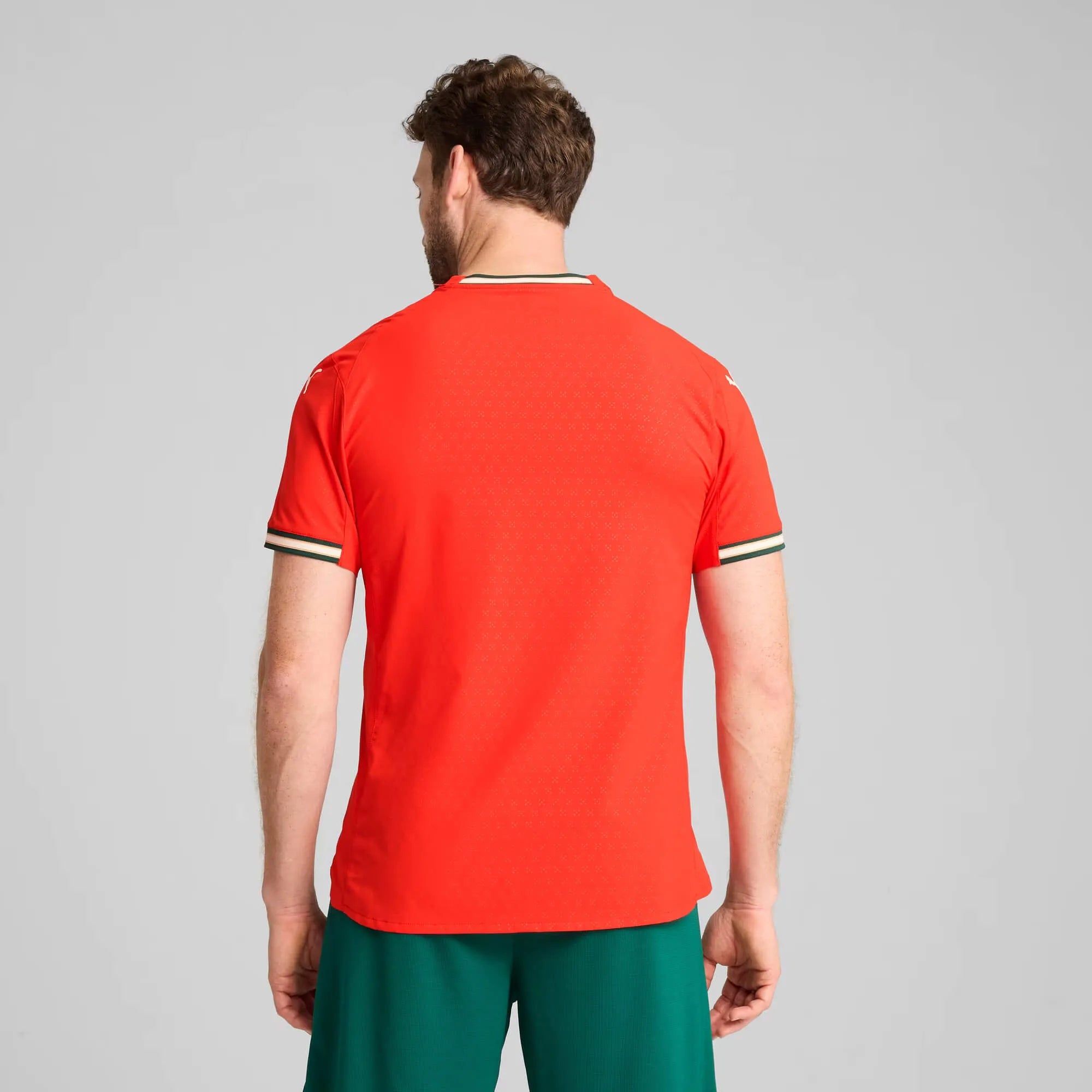 Puma 2025-26 Portugal Men's Authentic Home Jersey (Model - Back)
