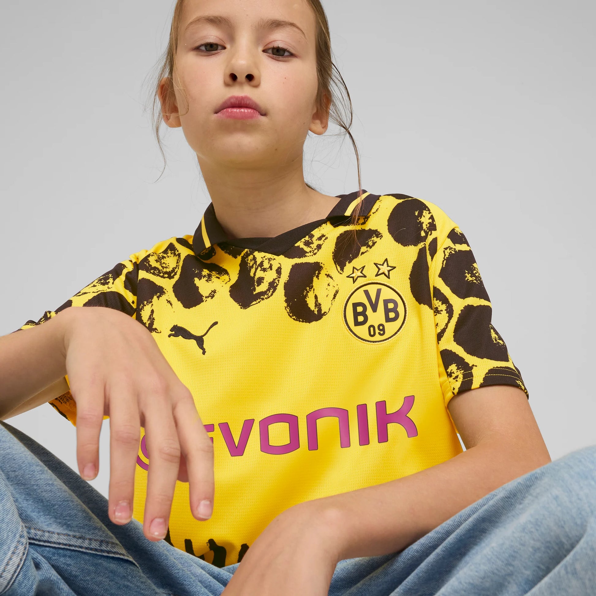 Puma 2025 Borussia Dortmund Youth Club World Cup KidSuper Stadium Soccer Jersey (Detail 1)