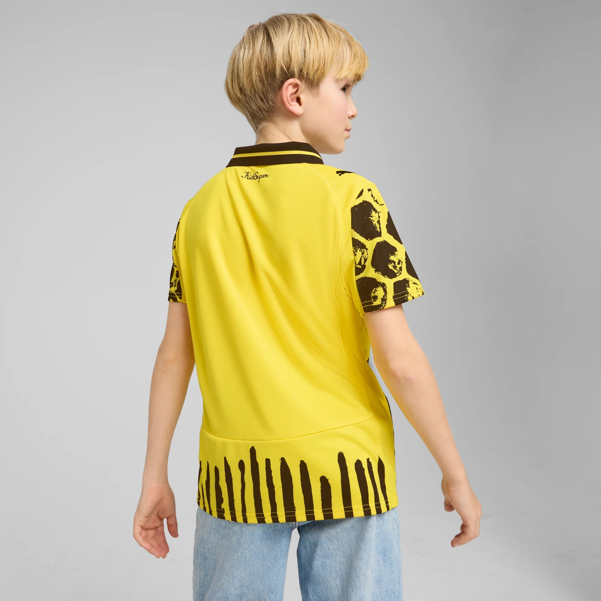 Puma 2025 Borussia Dortmund Youth Club World Cup KidSuper Stadium Soccer Jersey (Model - Back)