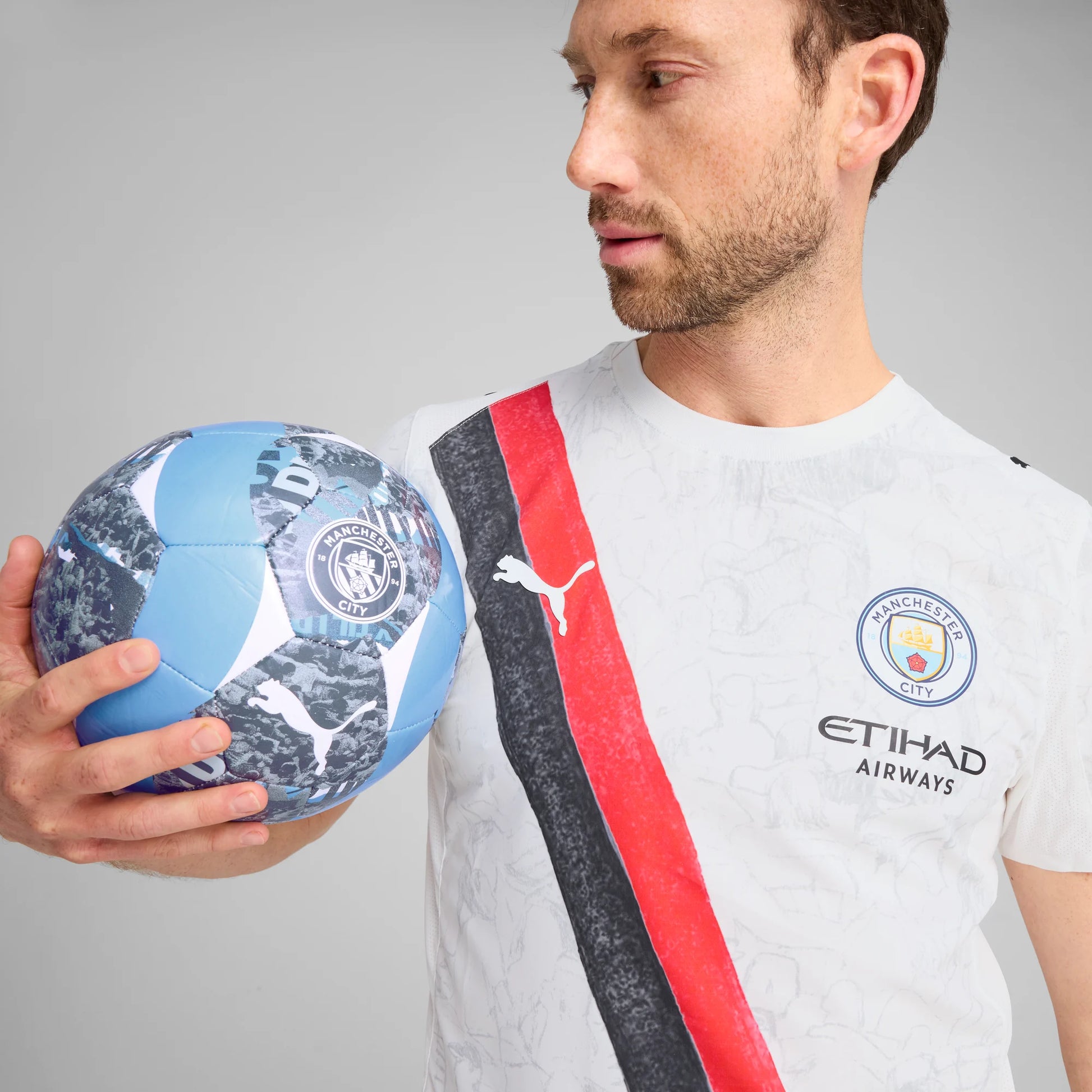 Puma 2025 Manchester City Men's Club World Cup KidSuper Authentic Home Soccer Jersey (Detail 1)