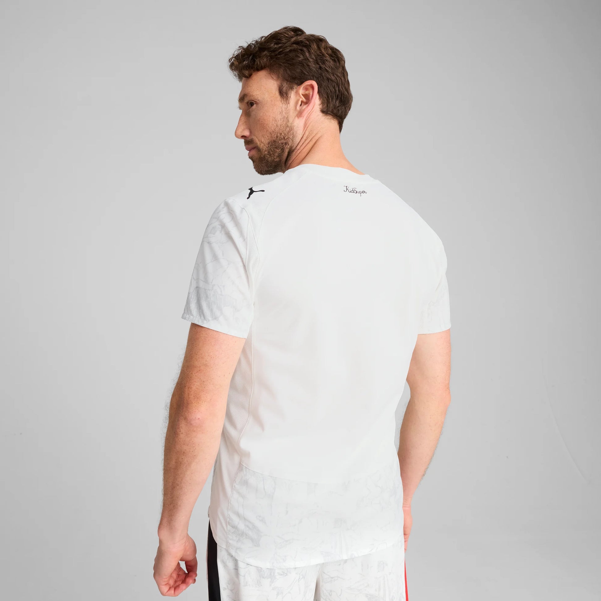 Puma 2025 Manchester City Men's Club World Cup KidSuper Authentic Home Soccer Jersey (Model - Back)