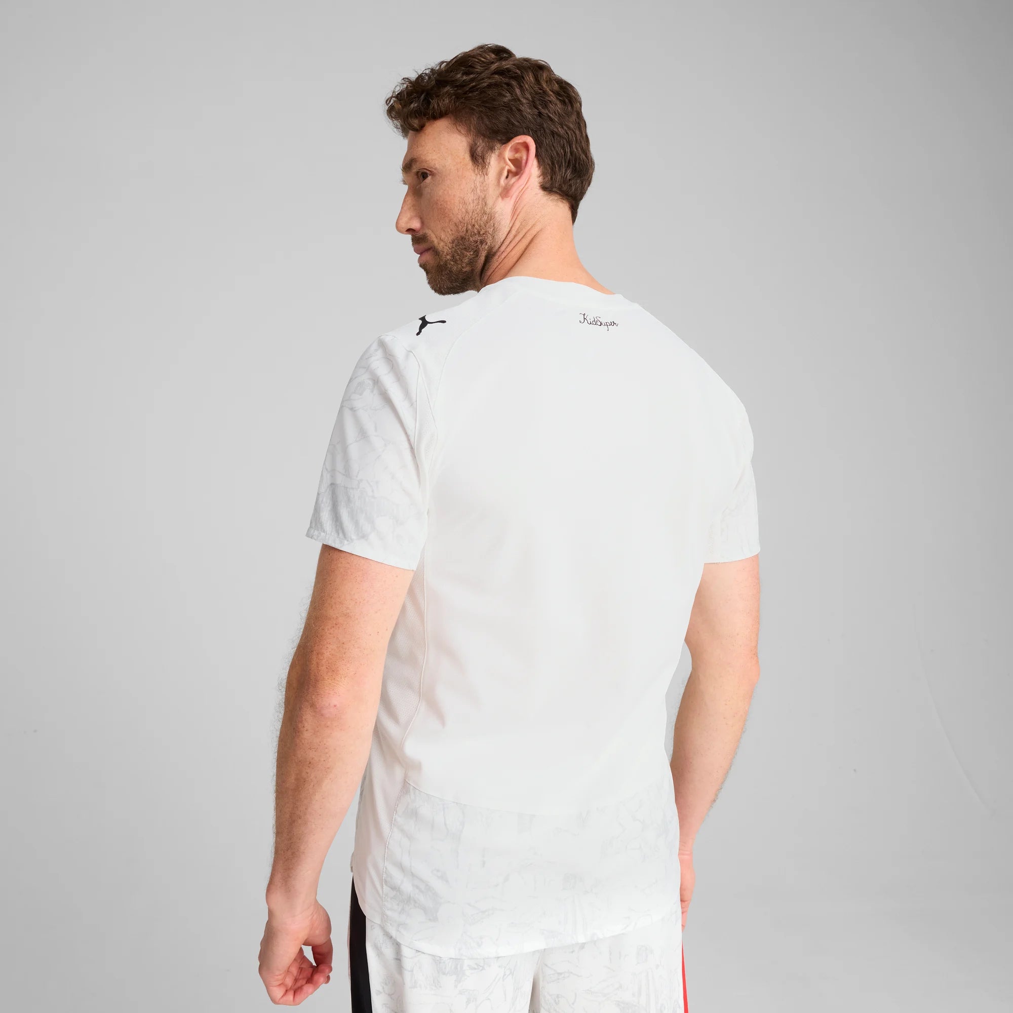 Puma 2025 Manchester City Men's Club World Cup KidSuper Authentic Home Soccer Jersey (Model - Back)