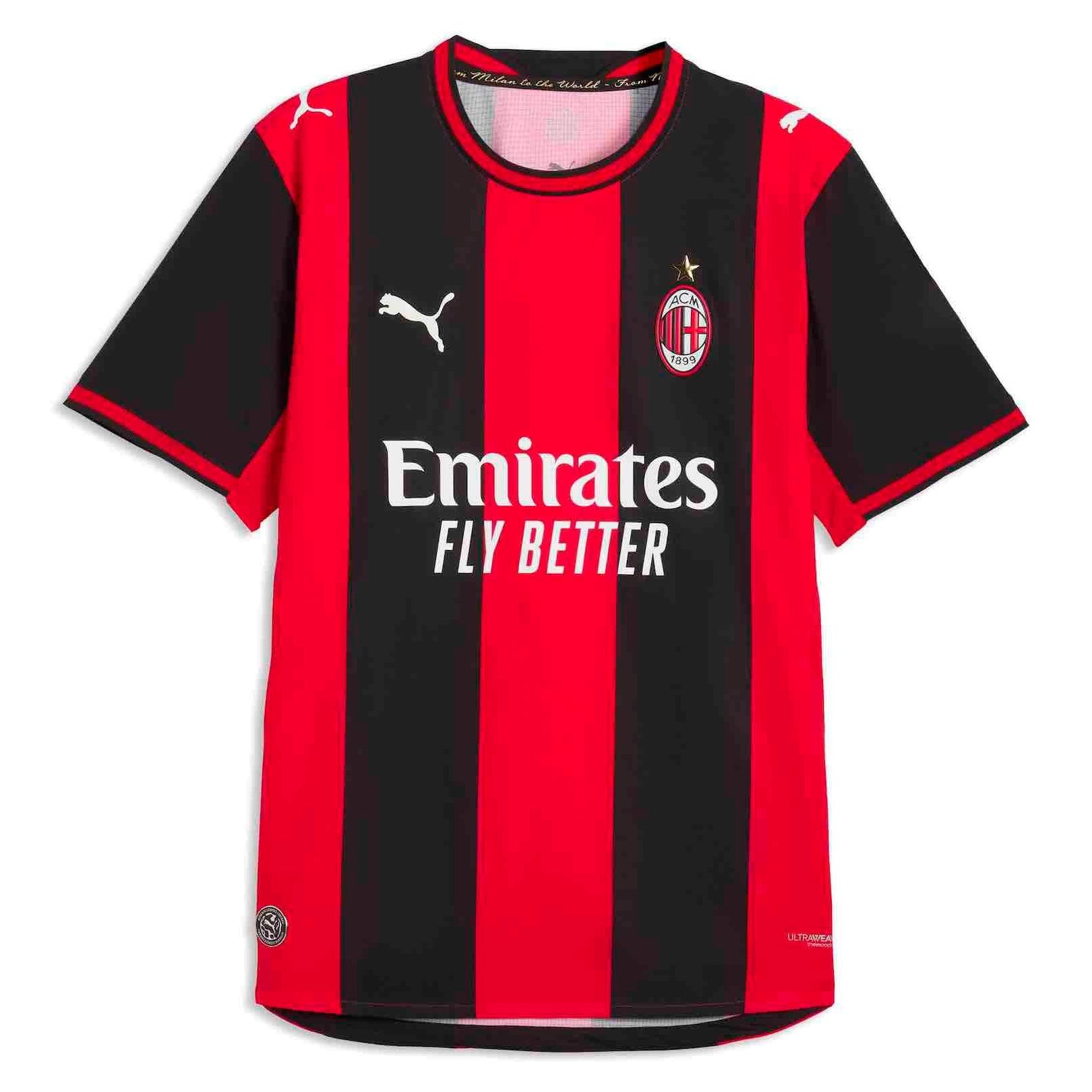 Puma 2026-27 AC Milan Men's Authentic Home Soccer Jersey (Front)