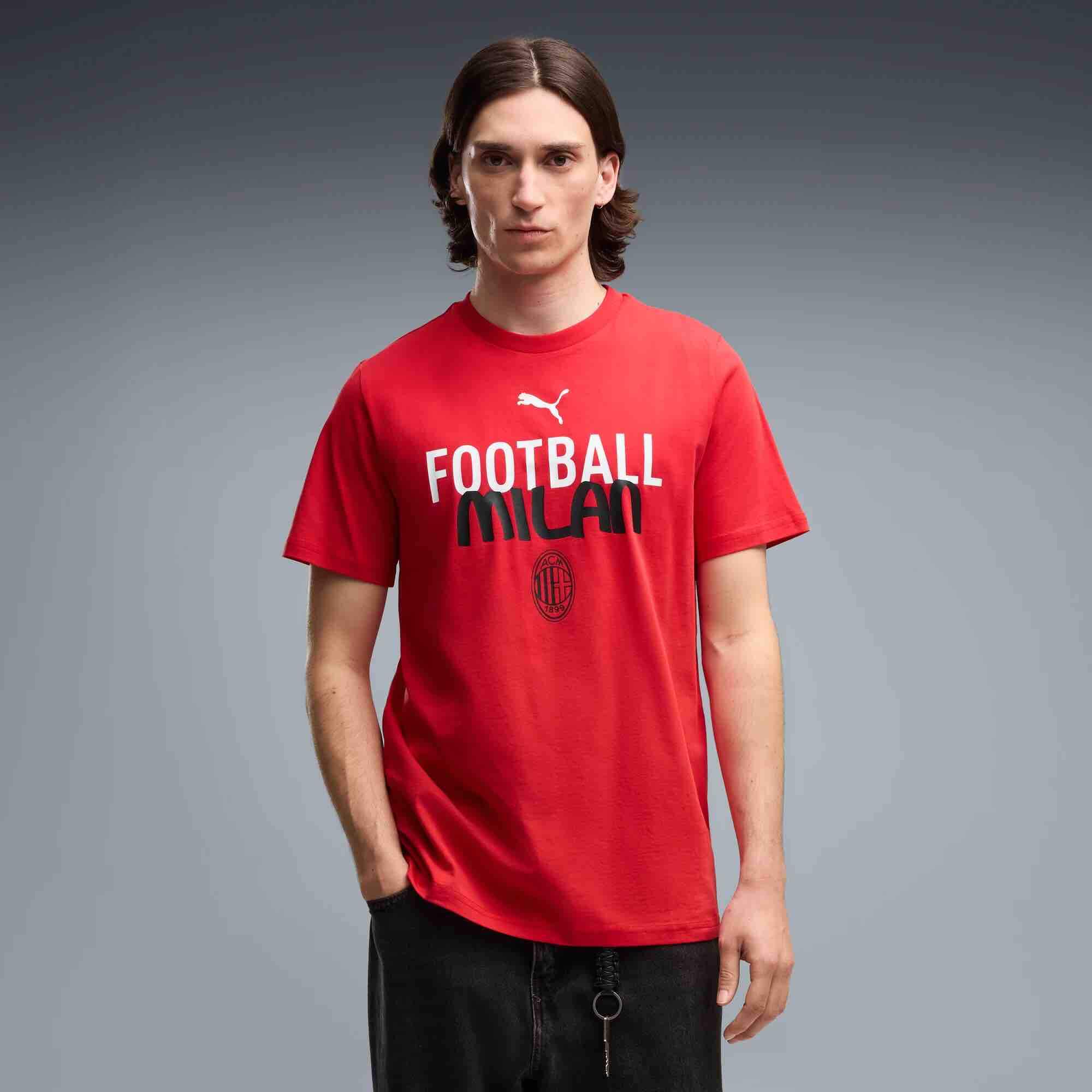 Puma 2026-27 AC Milan Men's FTBLCulture Tee (Model - Front)