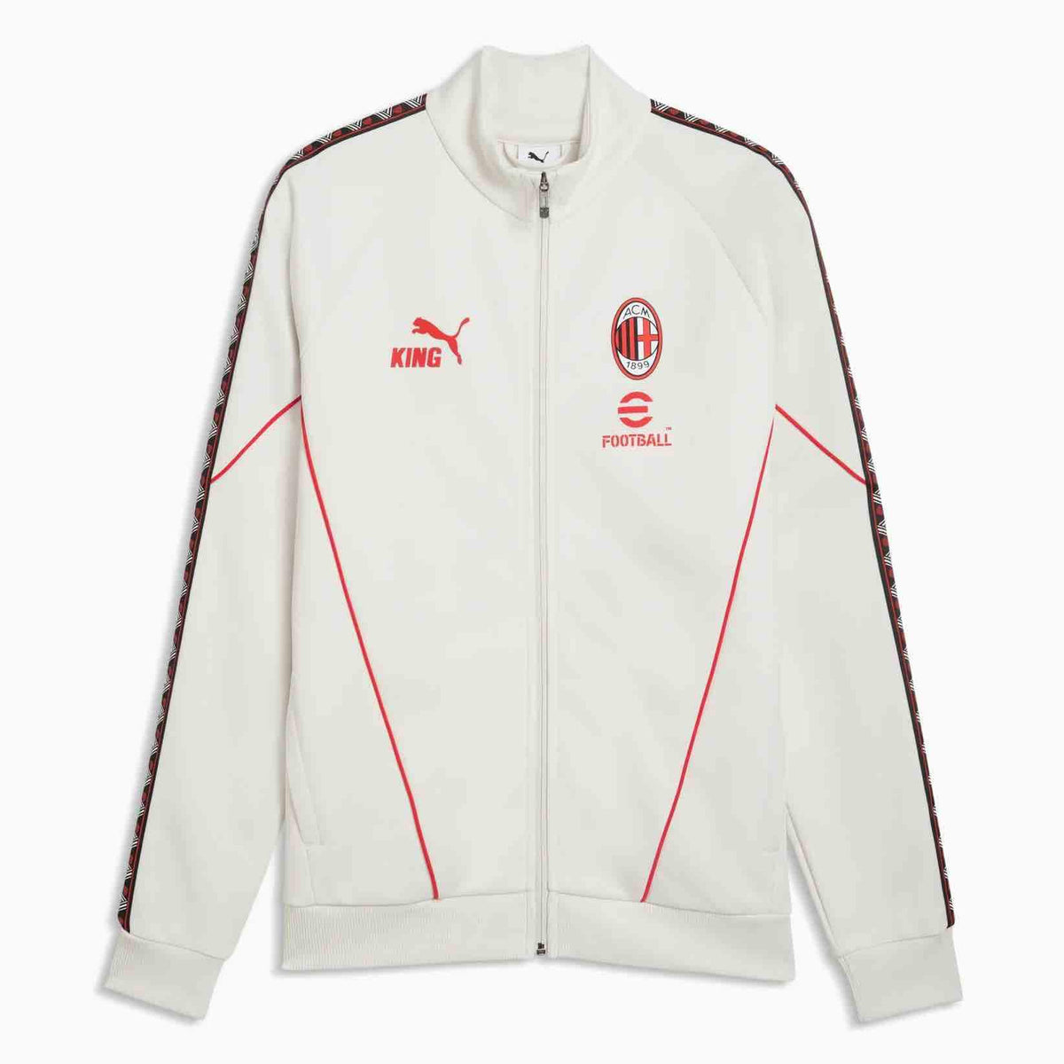 Puma 2026-27 AC Milan Men's KING Anthem Jacket Vapor Gray-For All Time Red (Front)