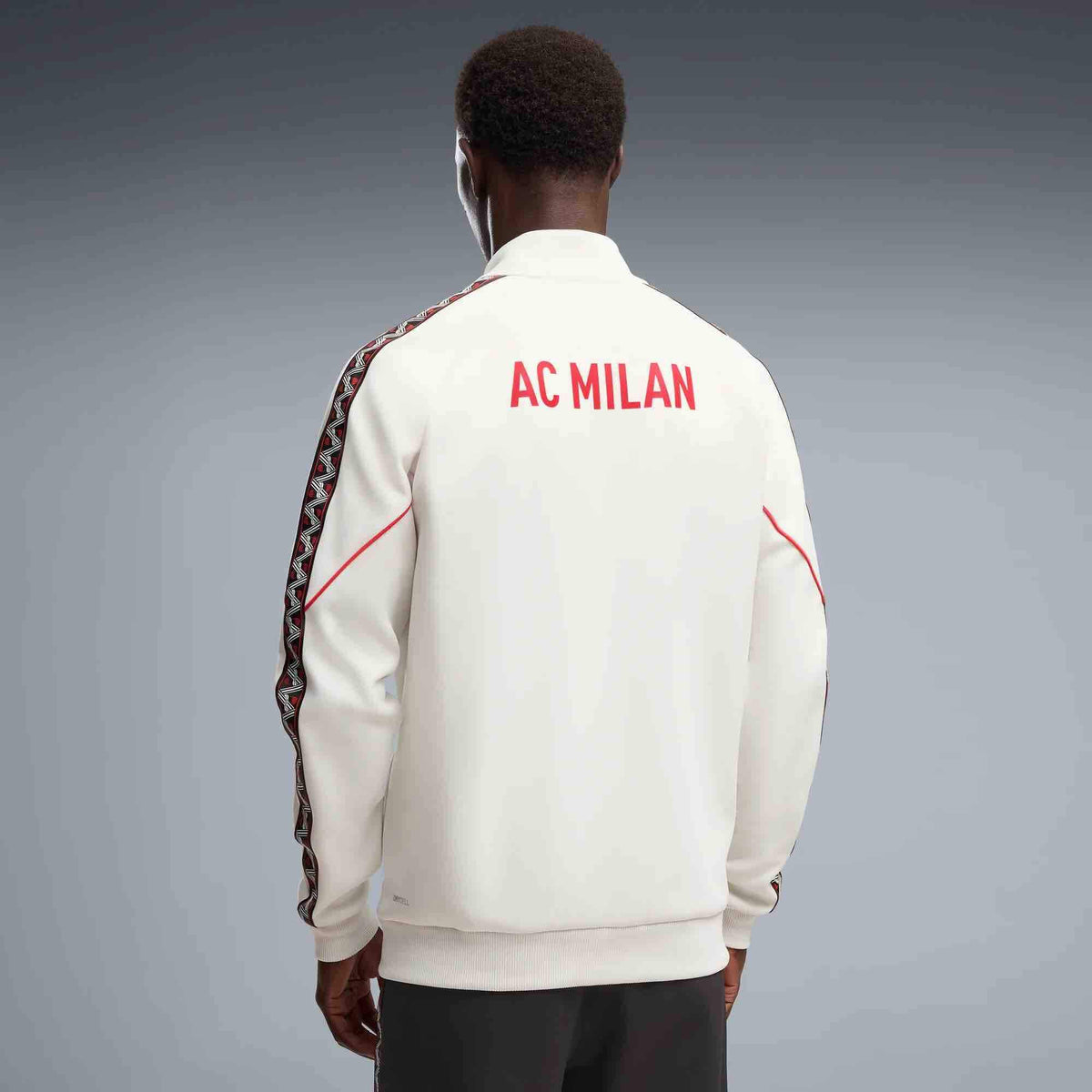 Puma 2026-27 AC Milan Men's KING Anthem Jacket Vapor Gray-For All Time Red (Model - Back)