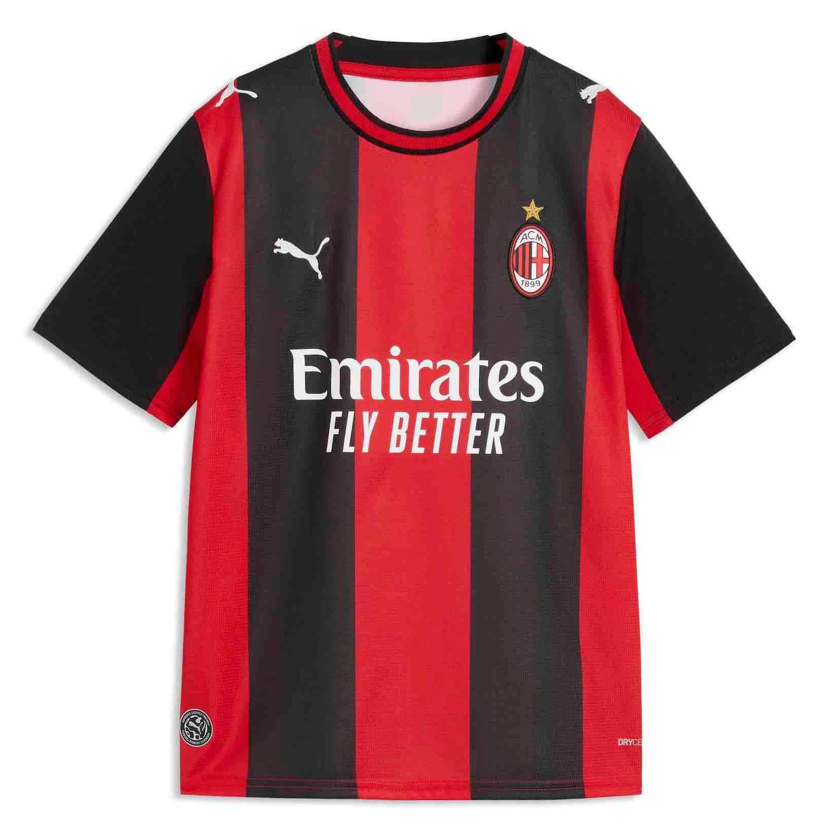 Puma 2026-27 AC Milan Youth Stadium Home Soccer Jersey (Front)