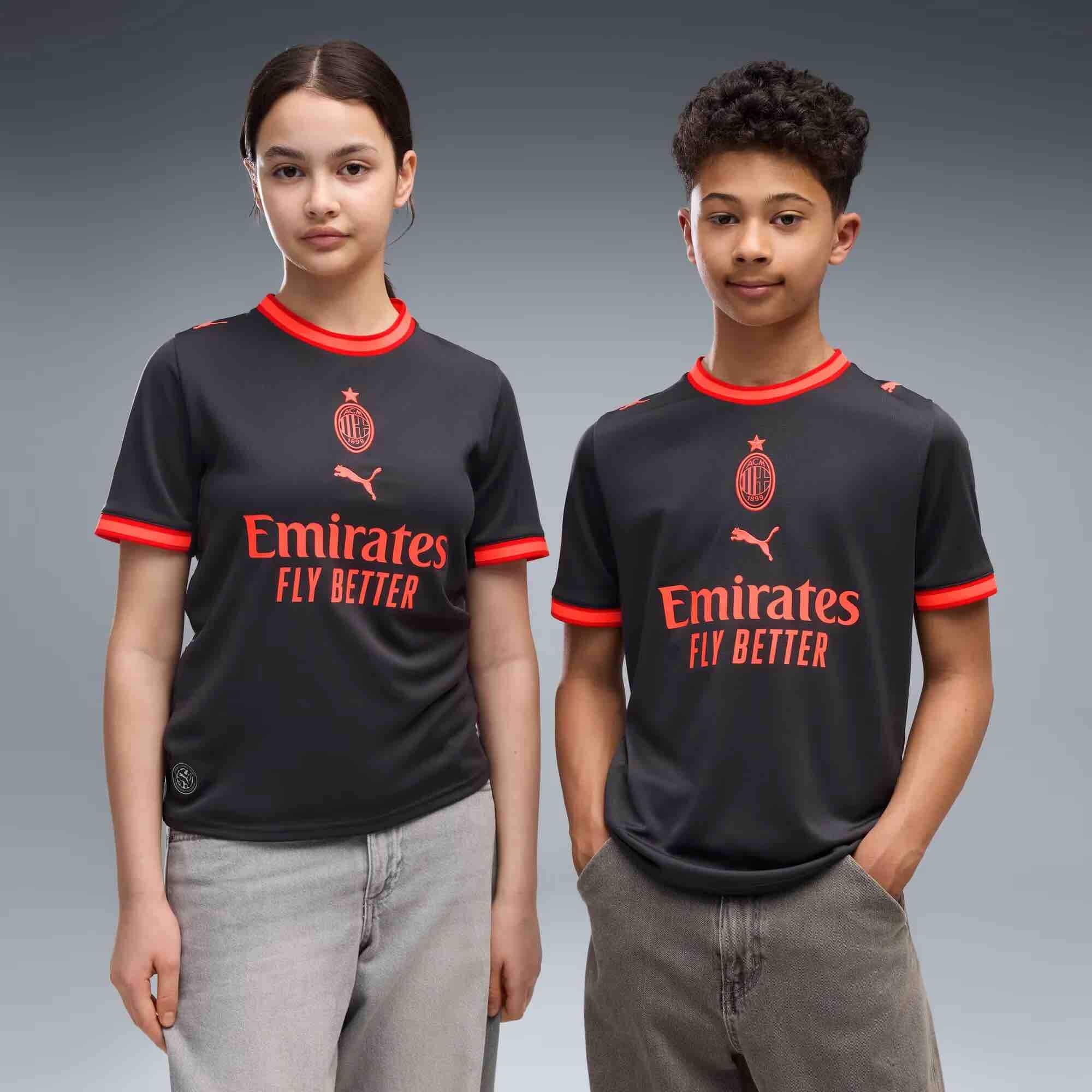 Puma 2026-27 AC Milan Youth Stadium Third Soccer Jersey (Models - Front)