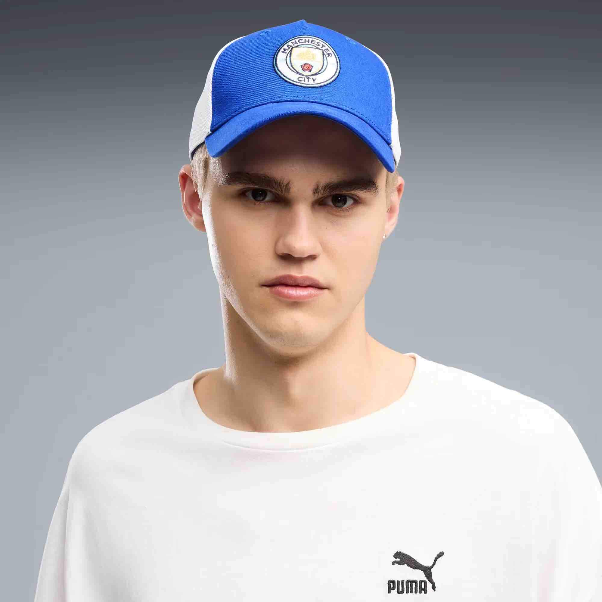 Puma 2026-27 Manchester City KING Trucker Hat (Model - Front)