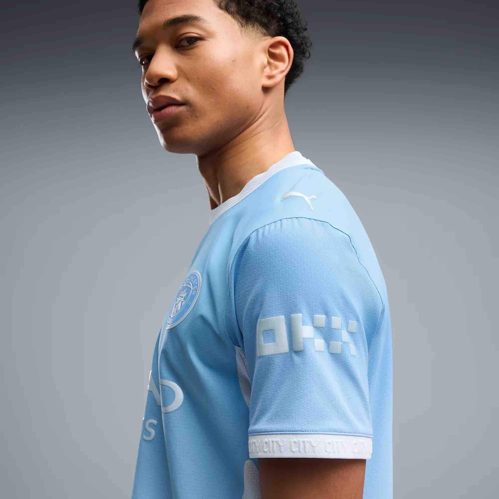 Puma 2026-27 Manchester City Men's Authentic Home Soccer Jersey (Detail 1)