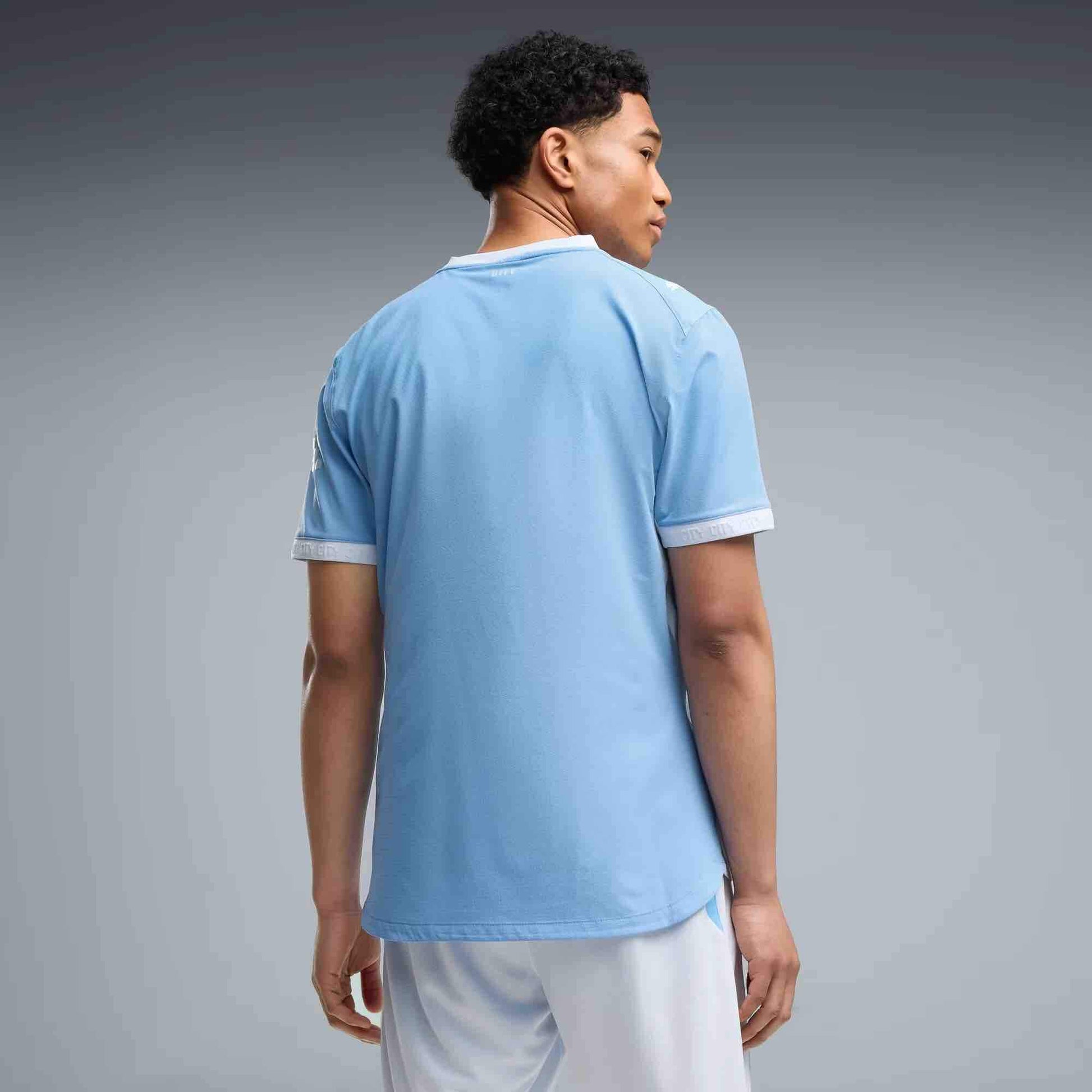 Puma 2026-27 Manchester City Men's Authentic Home Soccer Jersey (Model - Back)