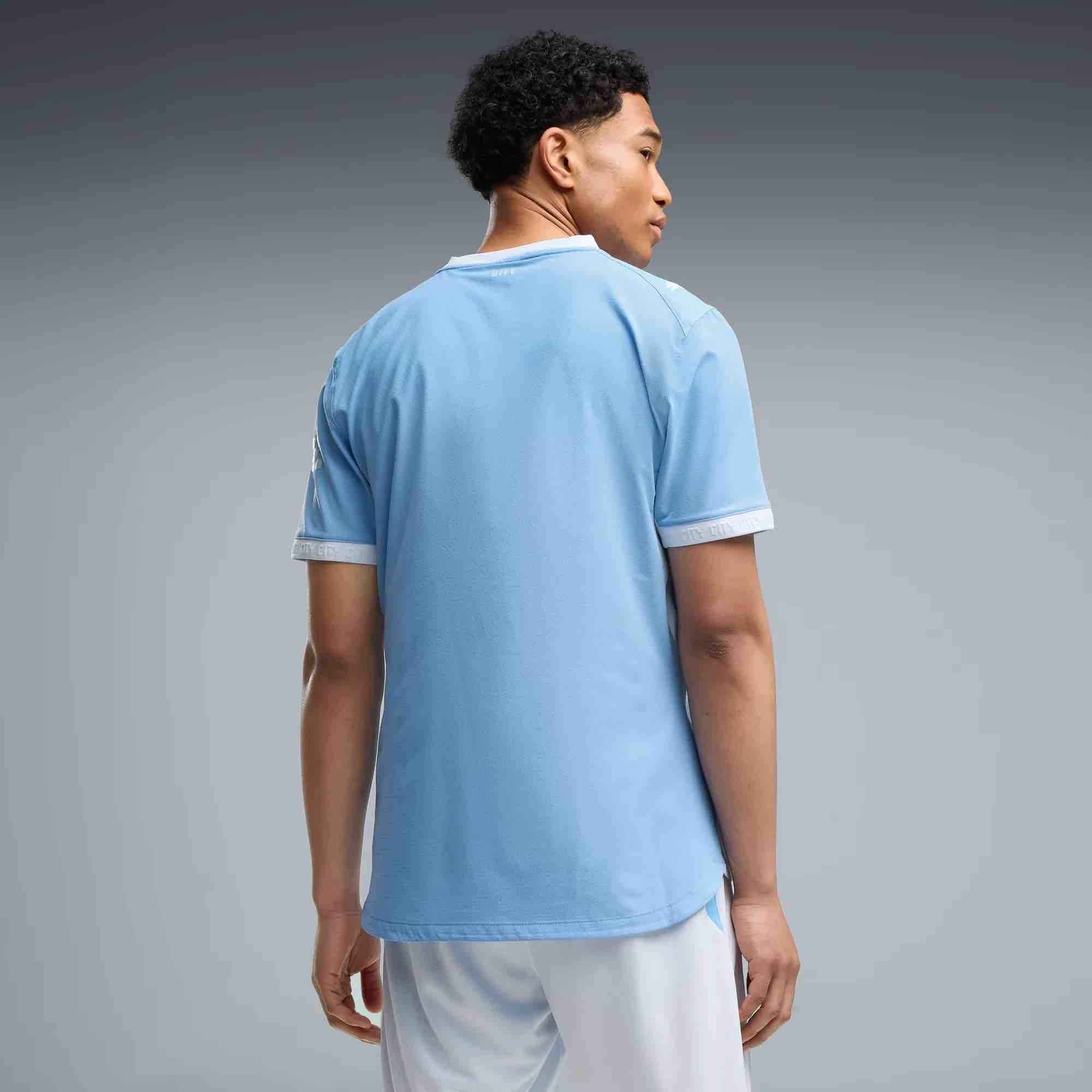 Puma 2026-27 Manchester City Men's Authentic Home Soccer Jersey (Model - Back)