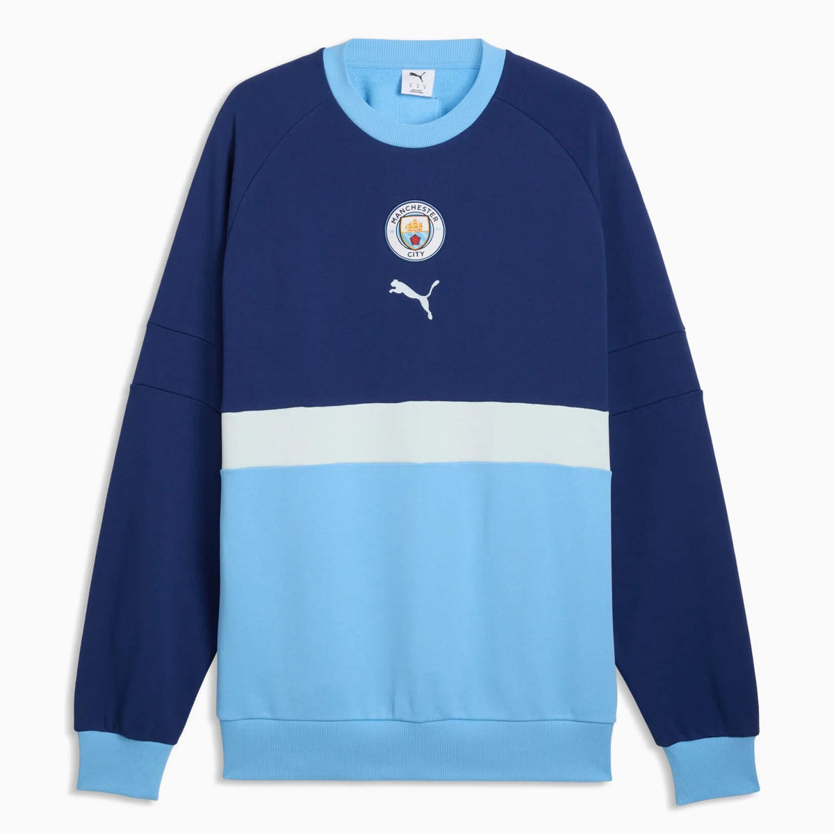 Puma 2026-27 Manchester City Men's FtblCulture Relaxed Crew Sweatshirt (Front)