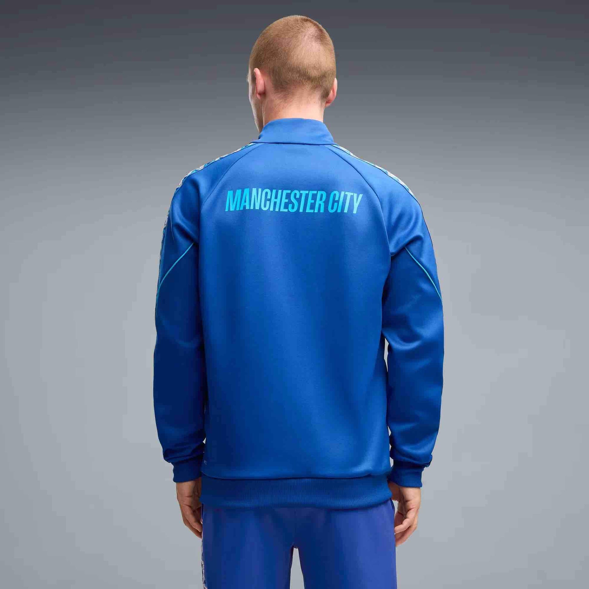 Puma 2026-27 Manchester City Men's King Anthem Jacket Speedy Blue-Puma White (Model - Back)