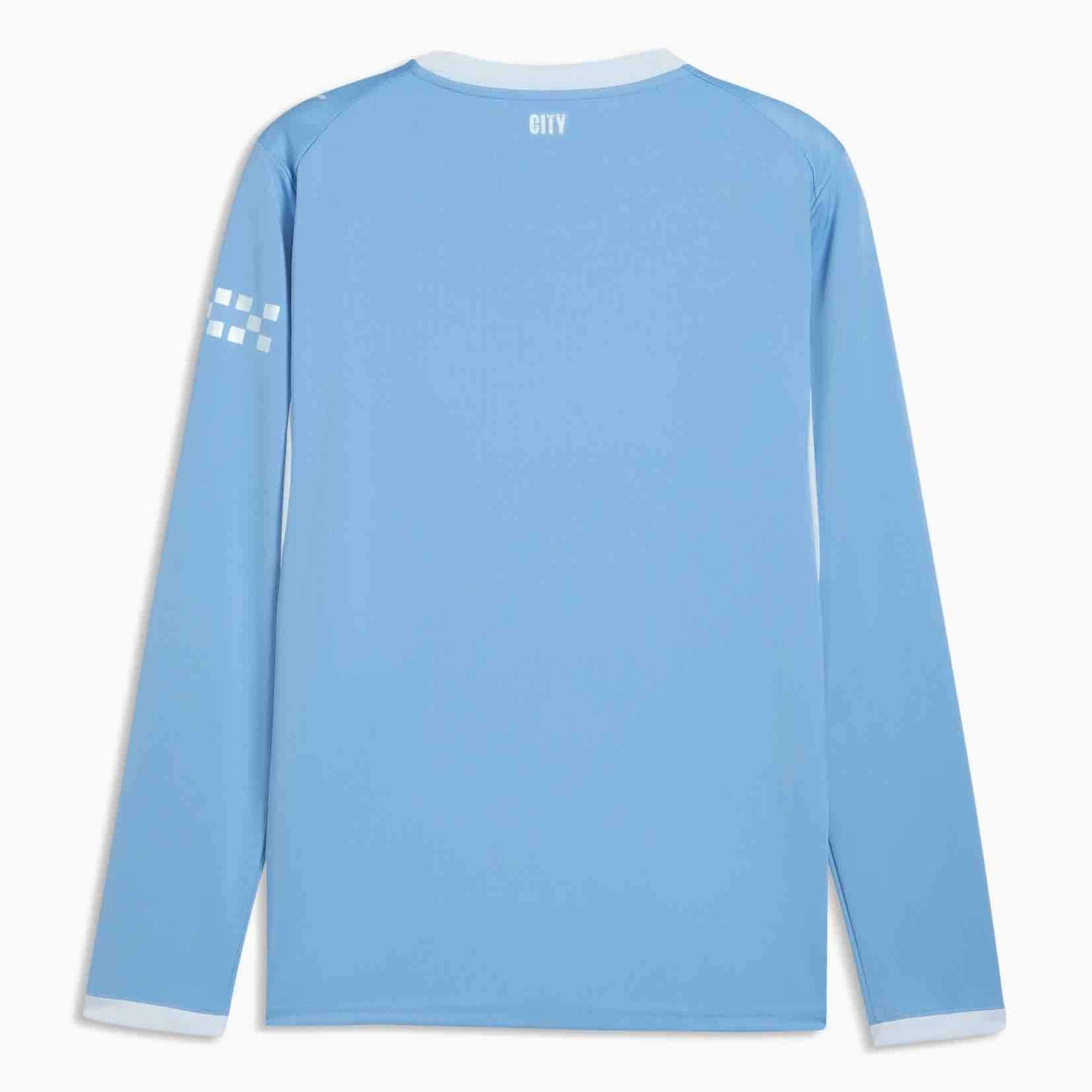 Puma 2026-27 Manchester City Men's Stadium Home Long-Sleeve Soccer Jersey (Back)