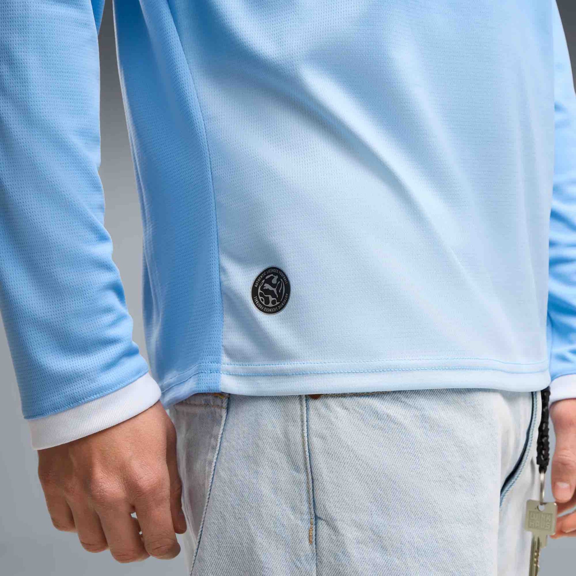 Puma 2026-27 Manchester City Men's Stadium Home Long-Sleeve Soccer Jersey (Detail 1)