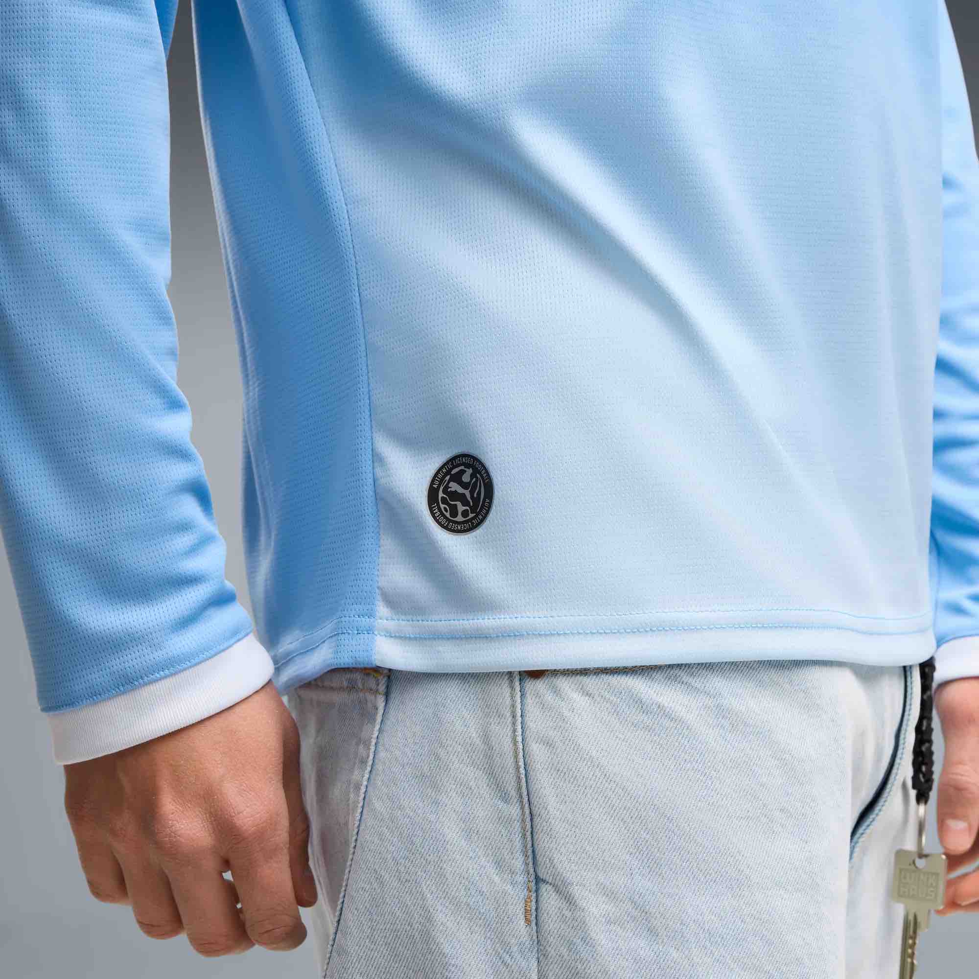 Puma 2026-27 Manchester City Men's Stadium Home Long-Sleeve Soccer Jersey (Detail 1)