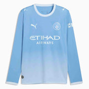 Puma 2026-27 Manchester City Men's Stadium Home Long-Sleeve Soccer Jersey (Front)