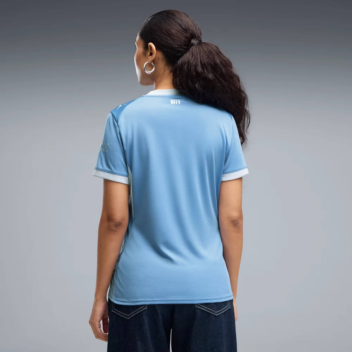 Puma 2026-27 Manchester City Women's Stadium Home Soccer Jersey (Model - Back)
