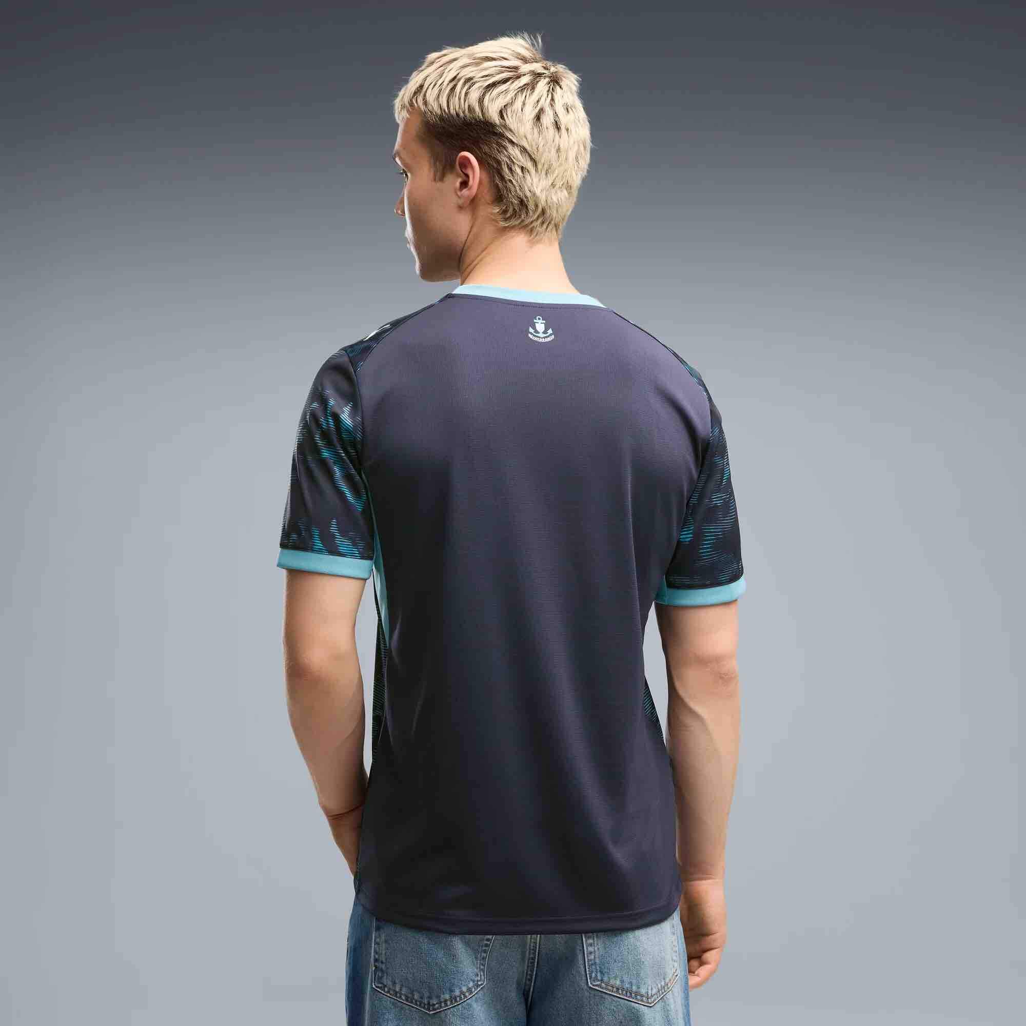 Puma 2026-27 Olympique de Marseille Men's Stadium Away Soccer Jersey (Model - Back)
