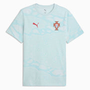 Puma 2026-27 Portugal Men's FtblCulture AOP Tee Sea Glass-Club Red (Front)