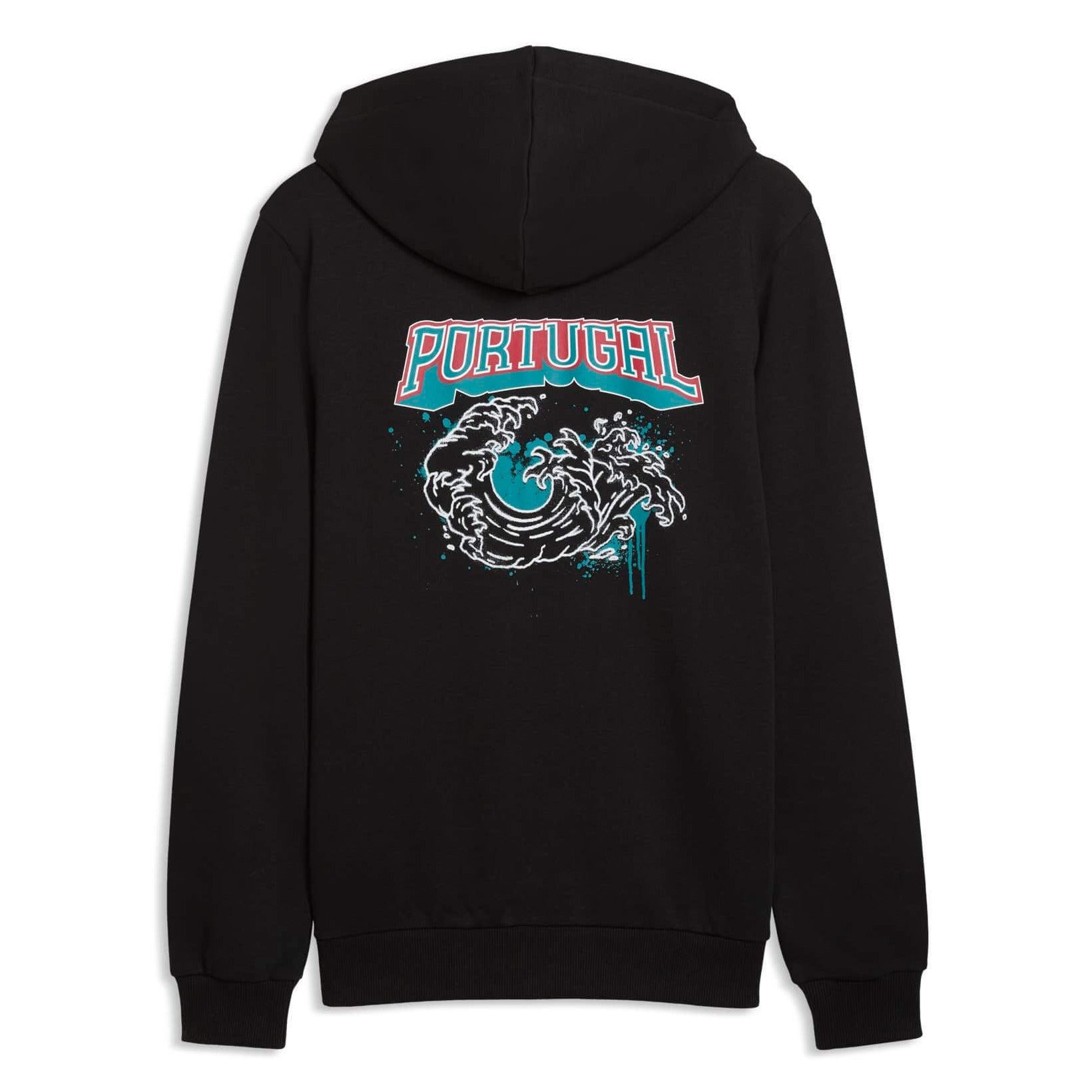 Puma 2026-27 Portugal Men's FtblCulture Hooded Sweat Jacket Black (Back)