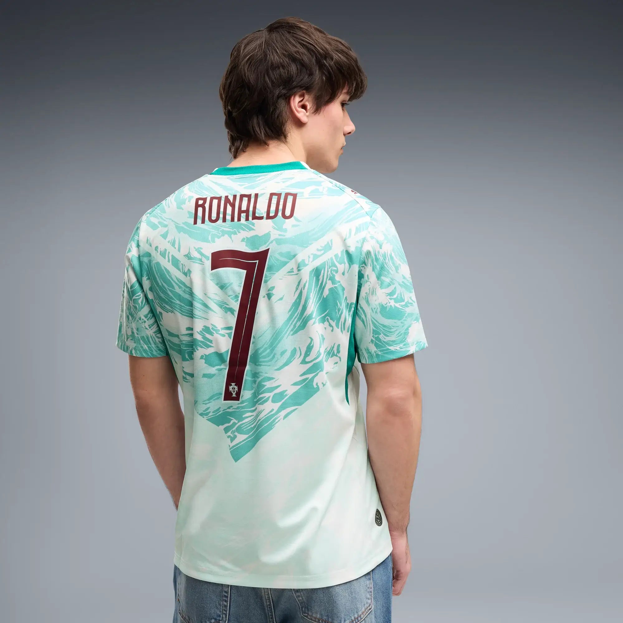 Puma 2026-27 Portugal Men's Stadium Away Ronaldo #7 Soccer Jersey (Model - Back)