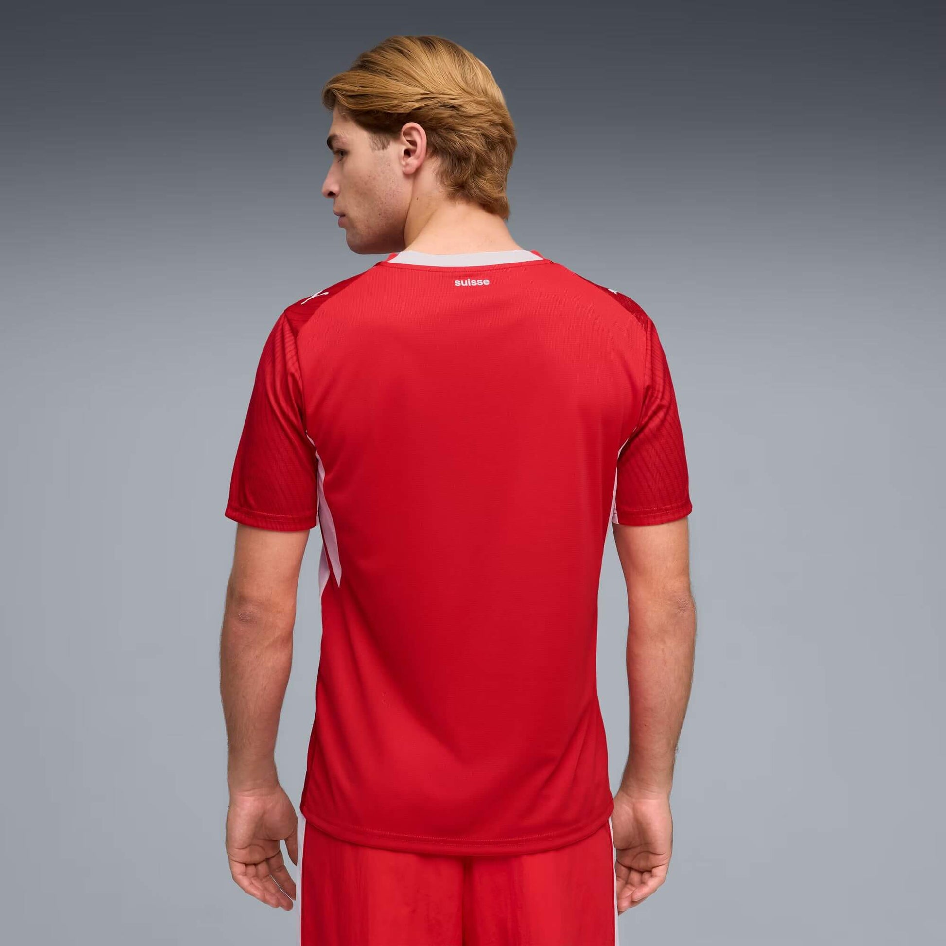 Puma 2026-27 Switzerland Men's Stadium Home Soccer Jersey (Model - Back)