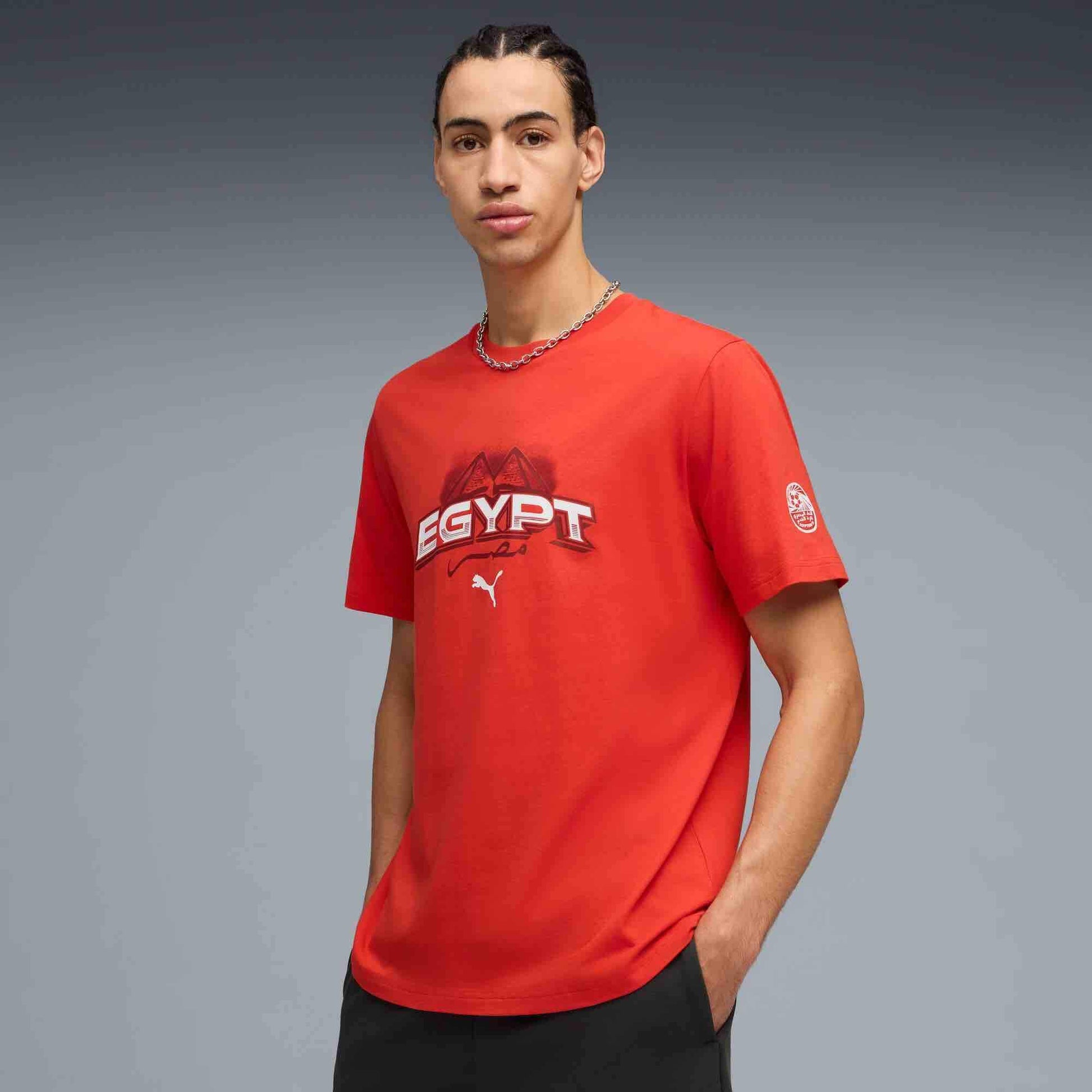 Puma 2026 Egypt Men's FtblCulture Tee (Model - Front)