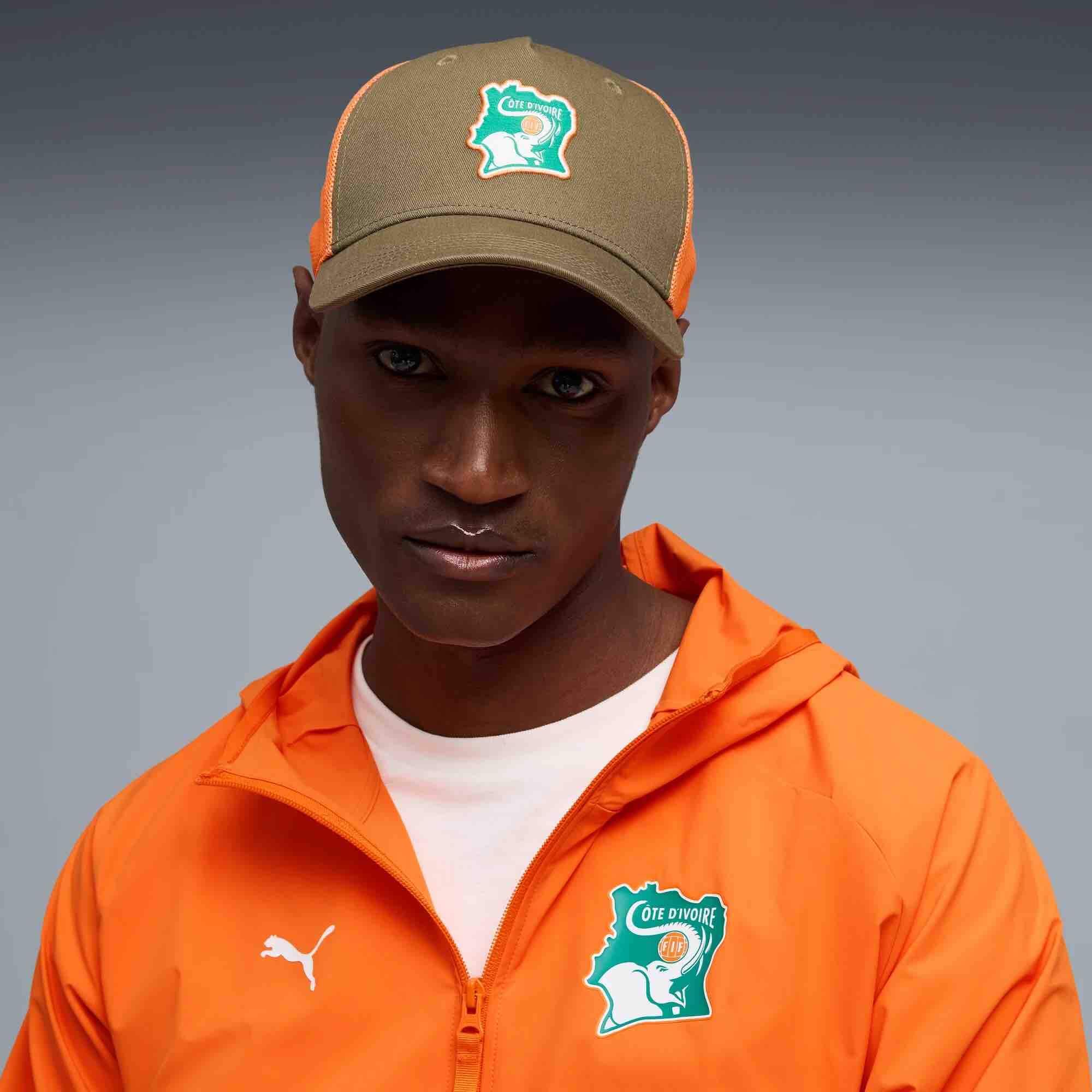 Puma 2026 Ivory Coast Trucker Hat (Model - Front)