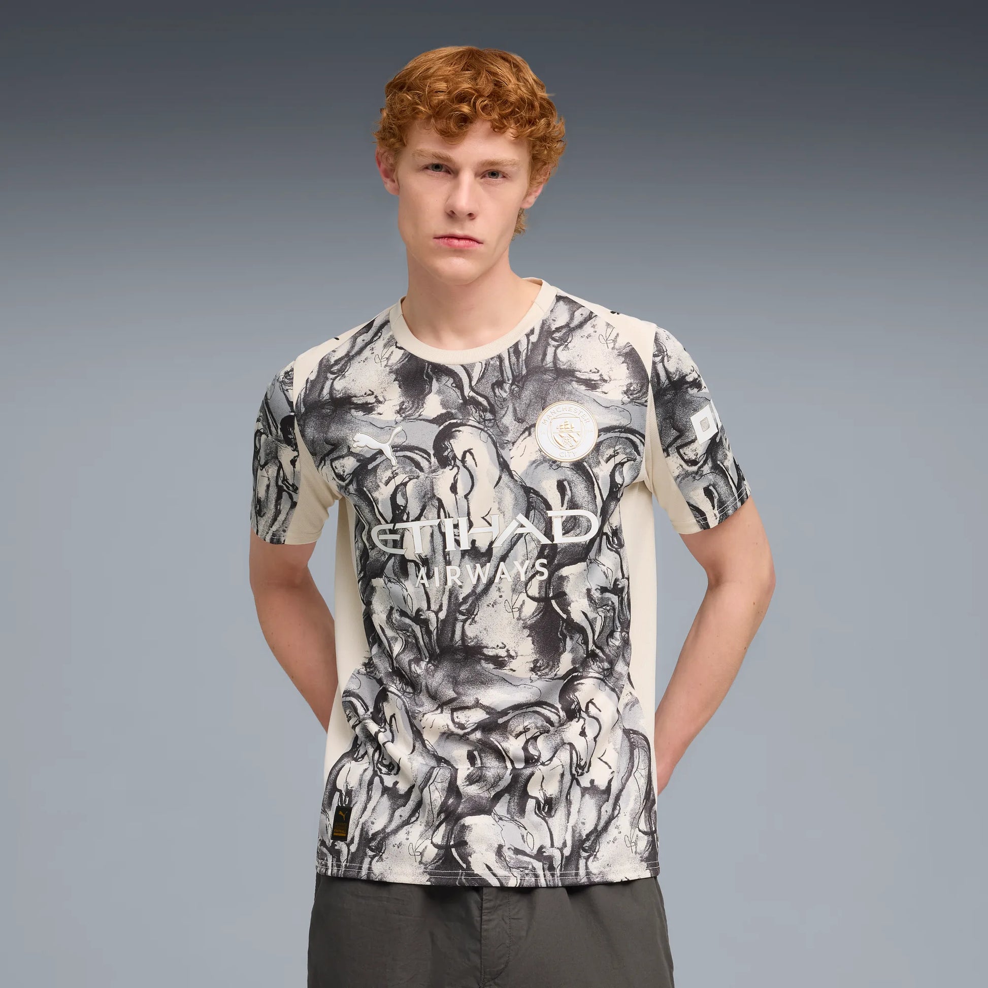 Puma 2026 Manchester City Men's Year of the Horse Stadium Soccer Jersey (Model - Front)