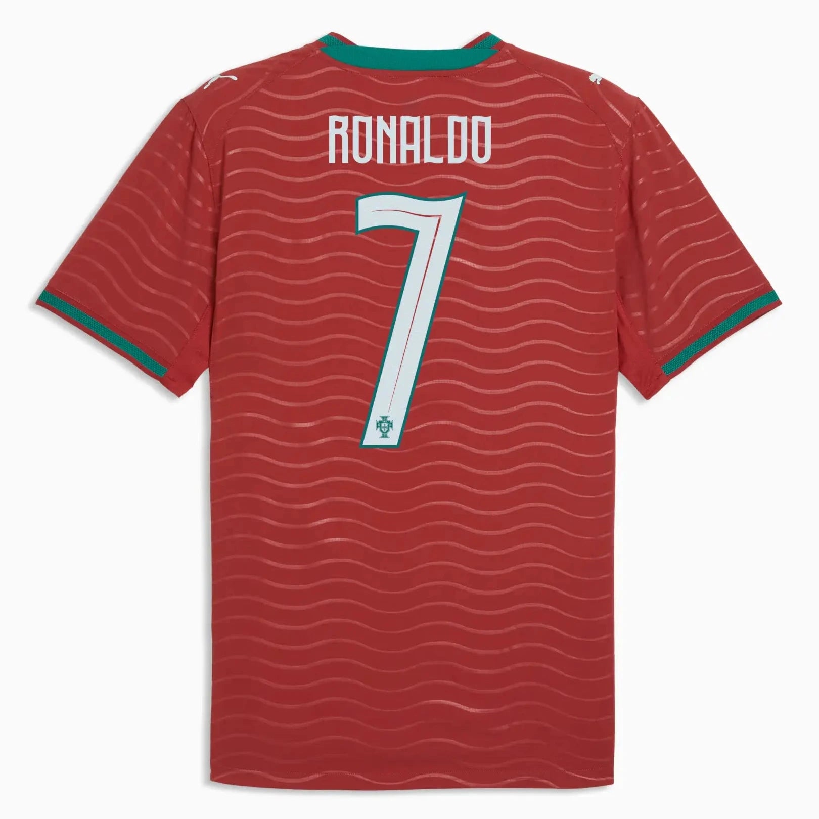 Puma 2026 Portugal Men's Authentic Home Ronaldo 7 Soccer Jersey (Back)