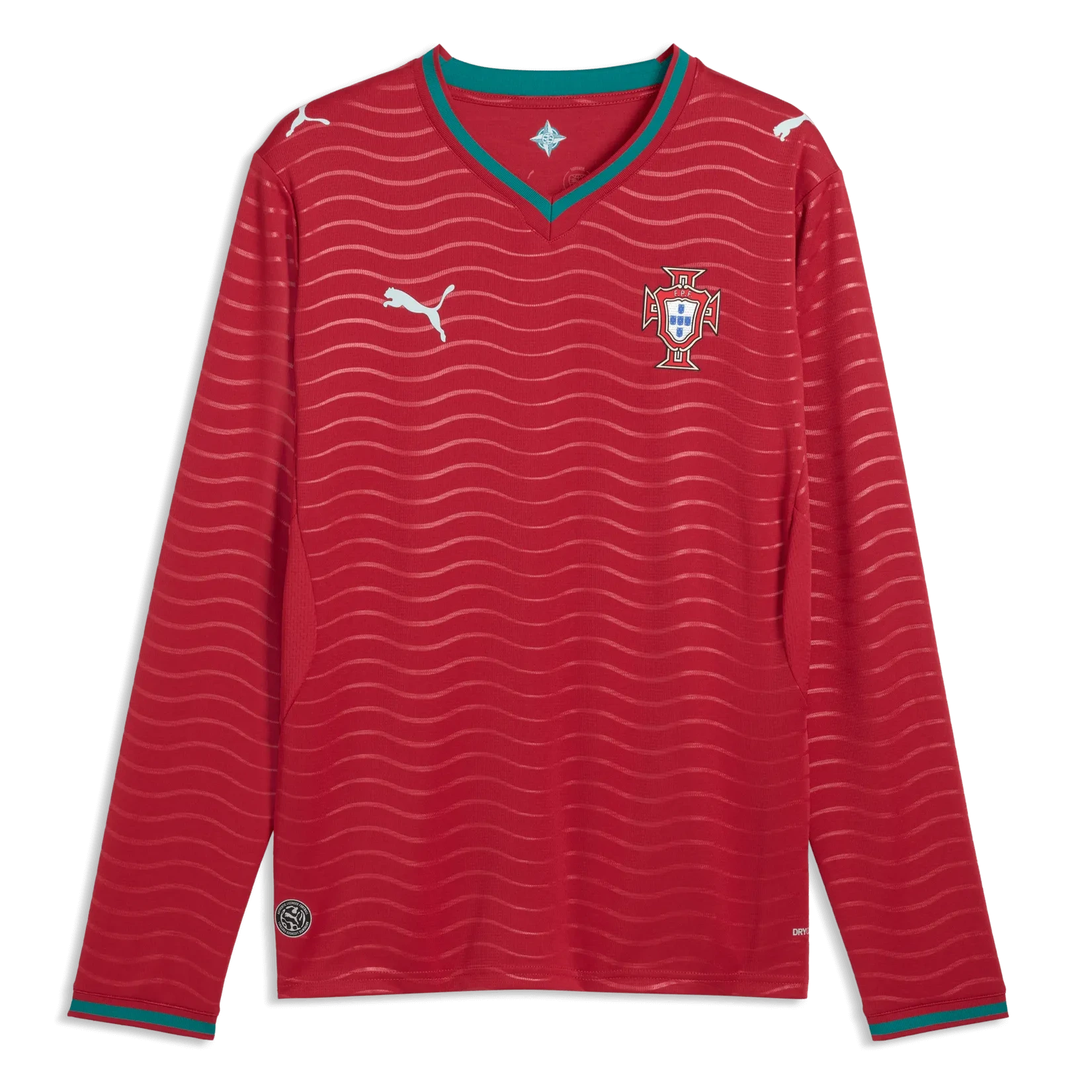 Puma 2026 Portugal Men's Stadium Home Long-Sleeve Soccer Jersey (Front)