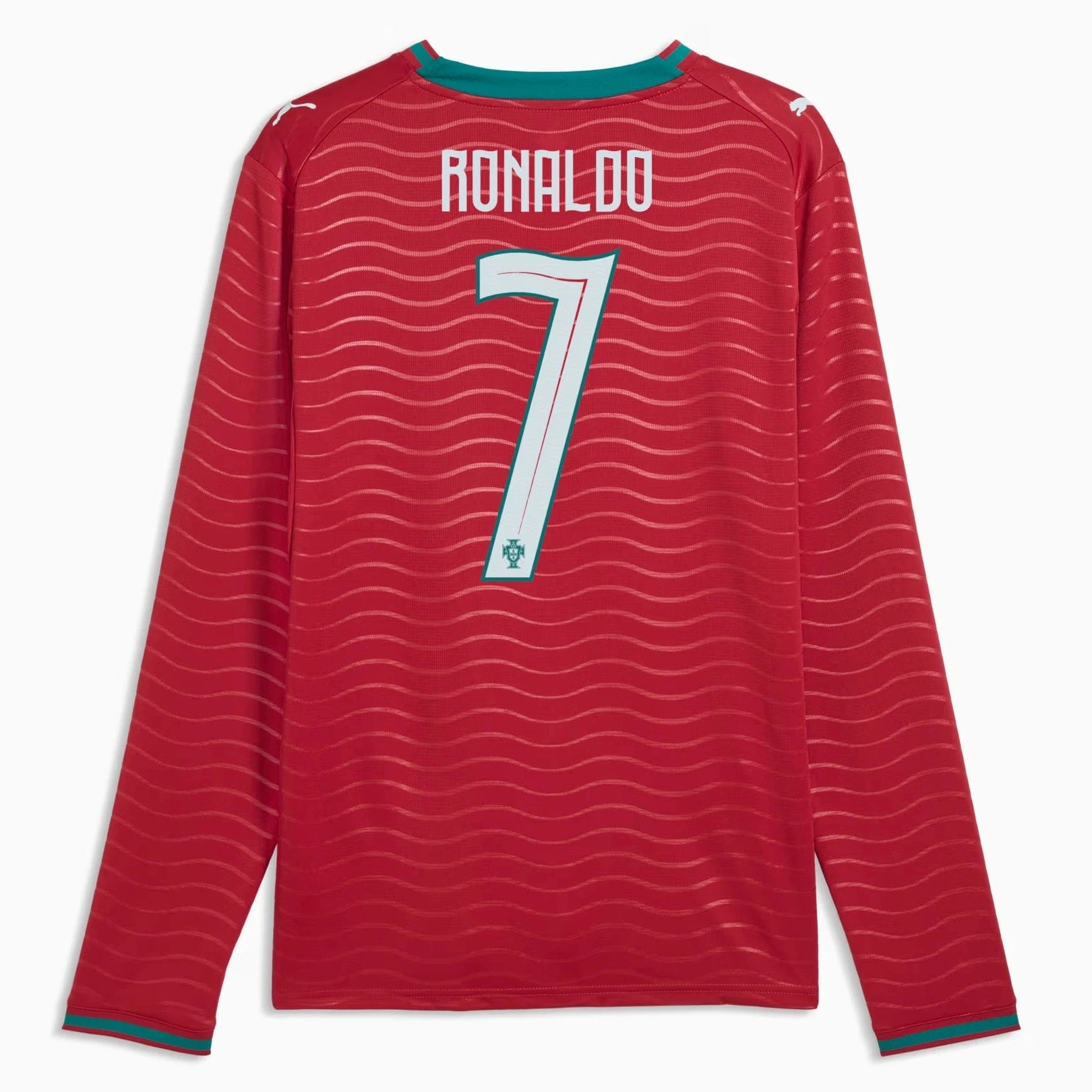 Puma 2026 Portugal Men's Stadium Home Ronaldo #7 Long-Sleeve Soccer Jersey (Back)
