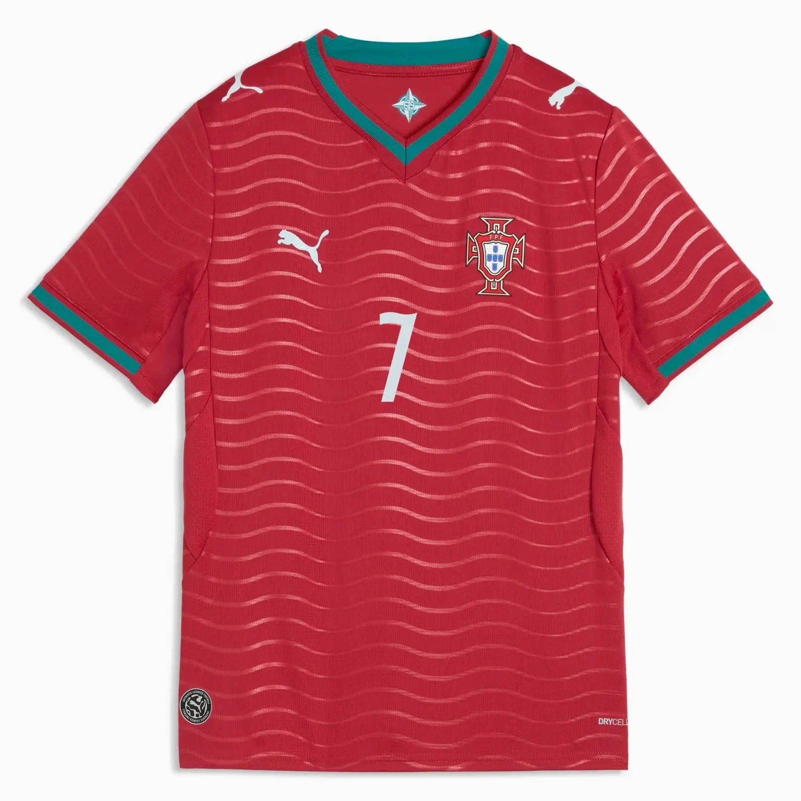 Puma 2026 Portugal Youth Stadium Home Ronaldo  7 Soccer Jersey (Front)