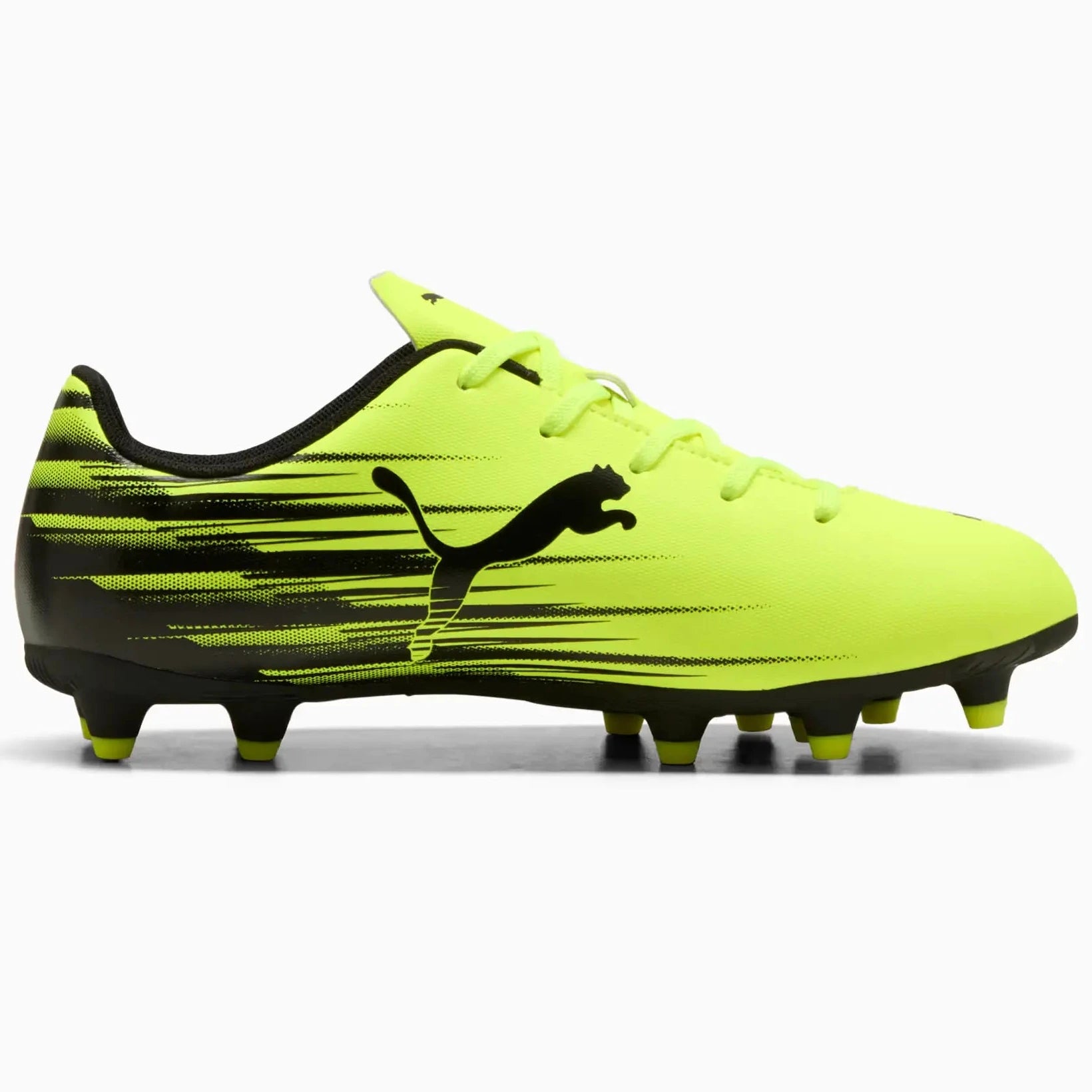 Puma Kid's Attacanto II Firm/Artificial Ground Soccer Cleats Yellow Alert-Puma Black (Side 2)
