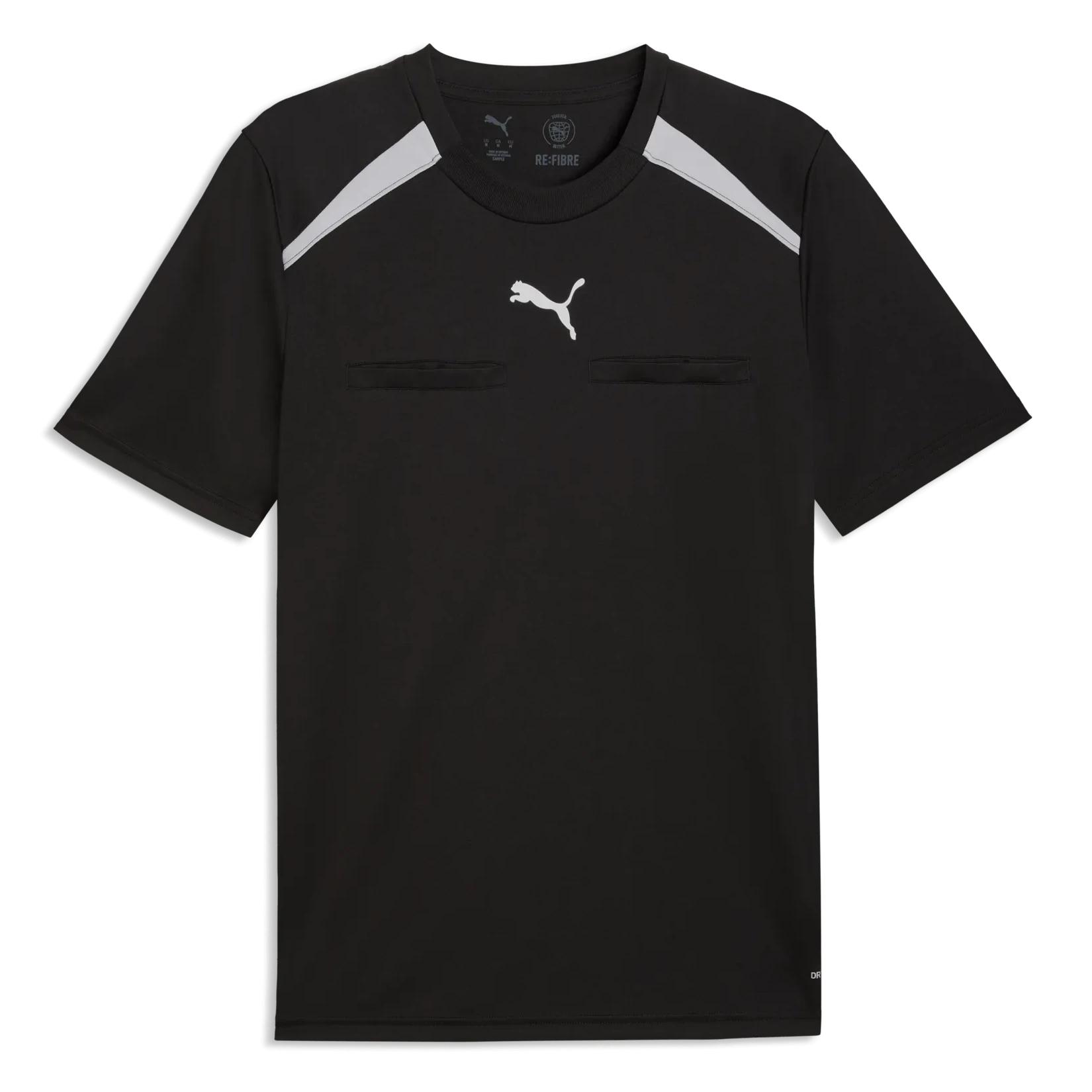 Puma Men's TeamLiga 26 Referee Soccer Jersey Puma Black-Team Silver (Front)