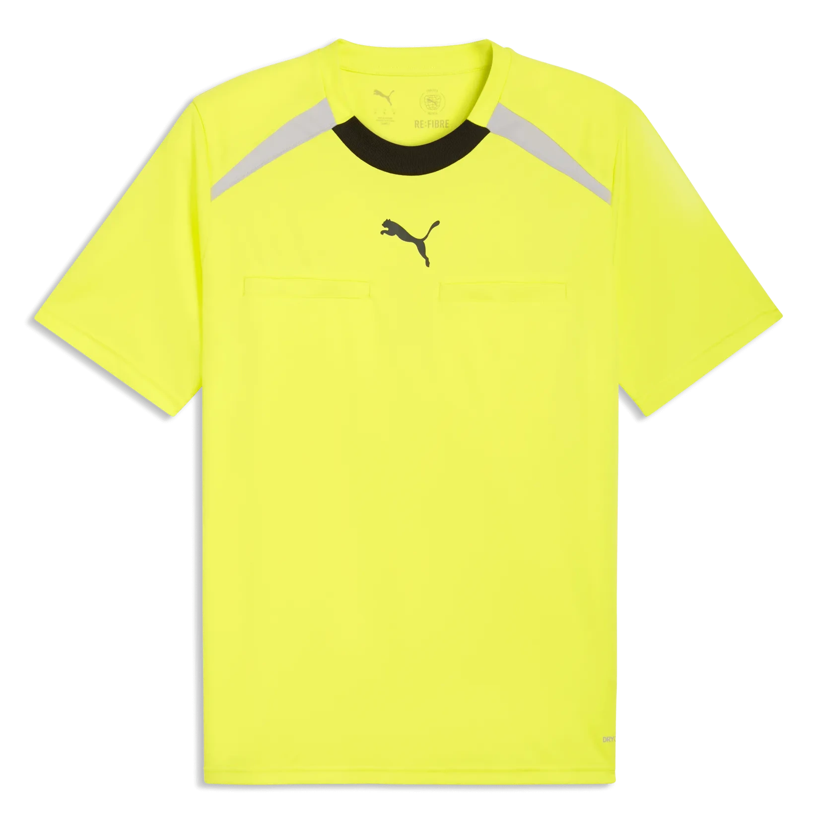 Puma Men's TeamLiga 26 Referee Soccer Jersey Yellow Burst-Puma Black (Front)