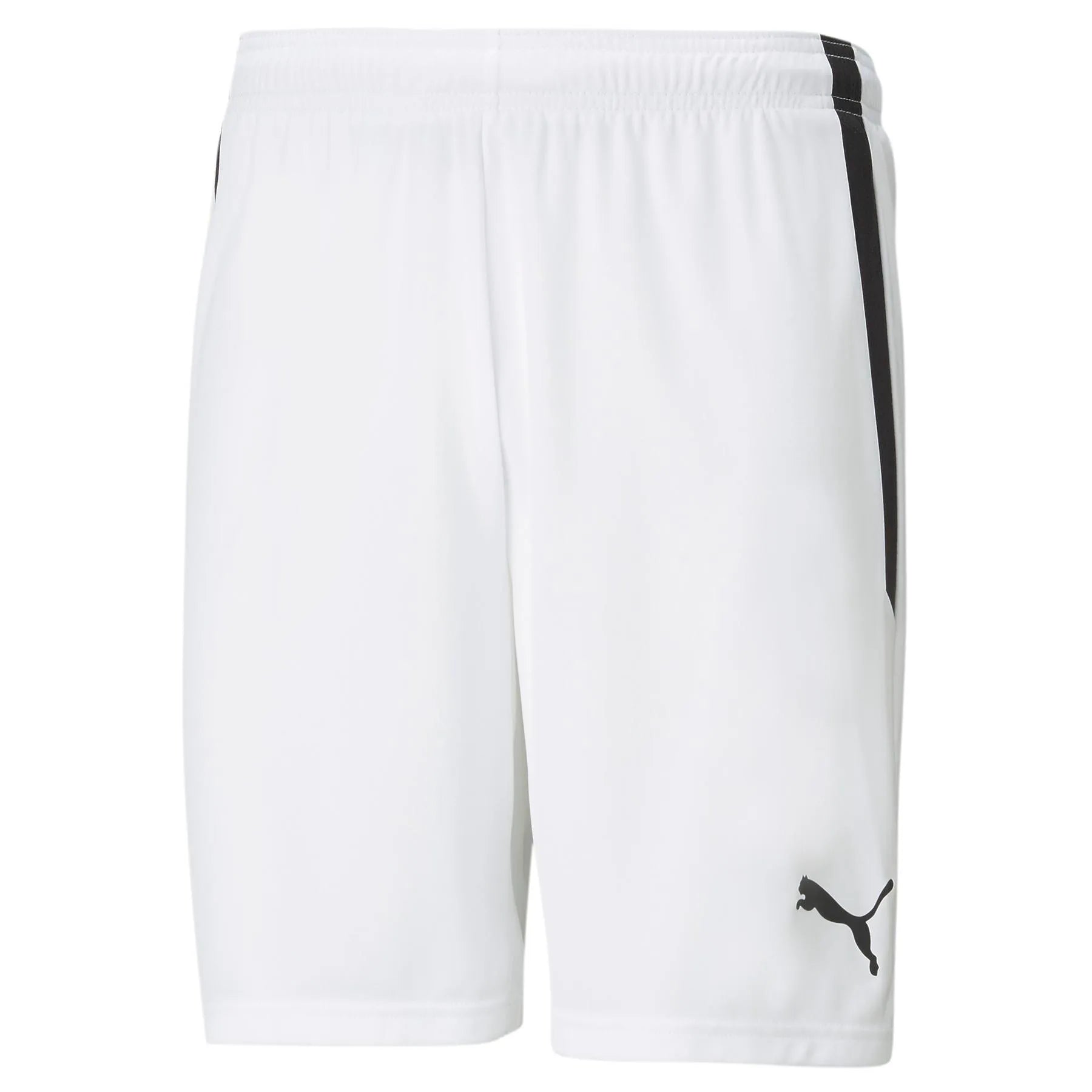 Puma Men's TeamLiga Shorts Puma White-Puma Black (Front)